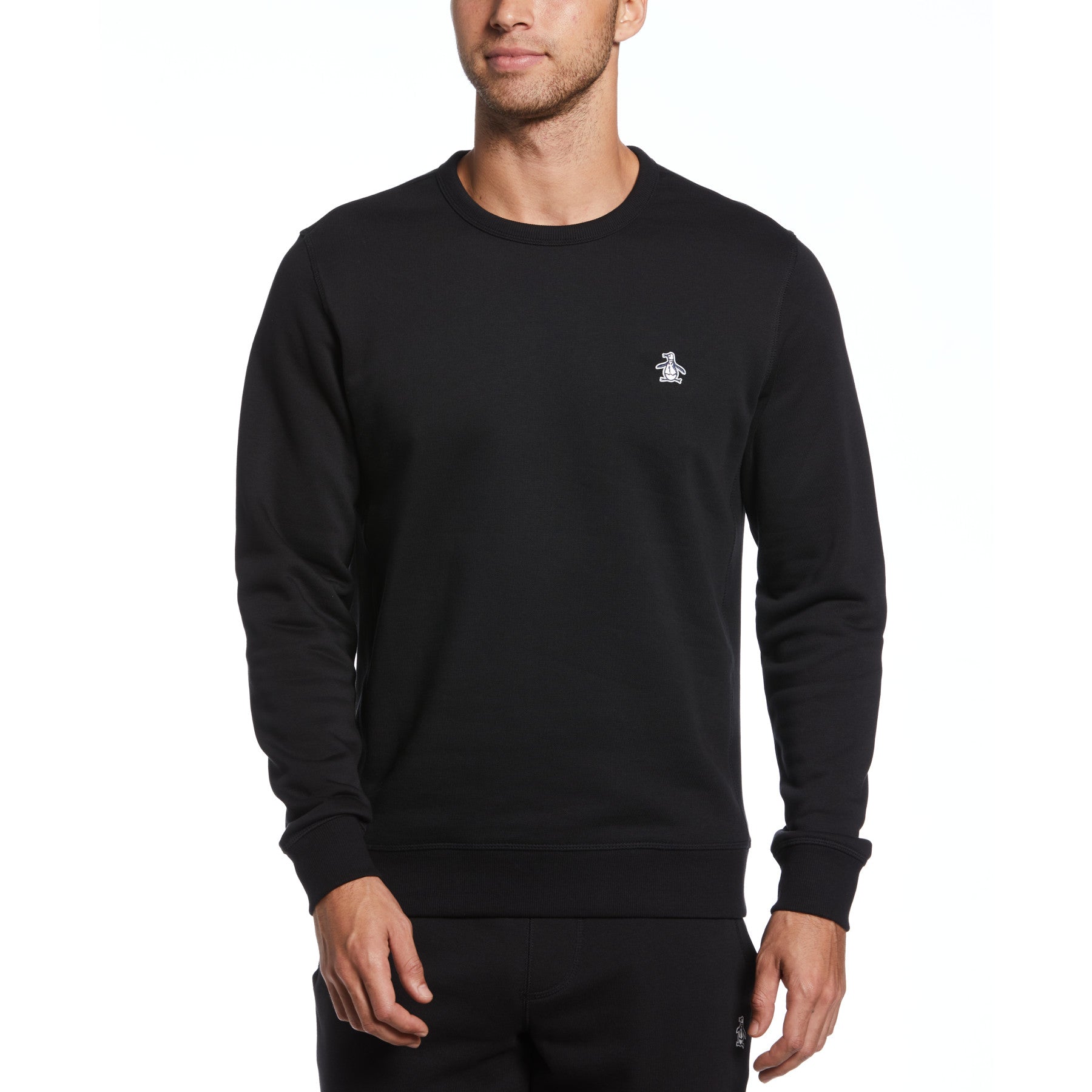 View Sticker Pete Organic Cotton Fleece Sweatshirt In True Black information