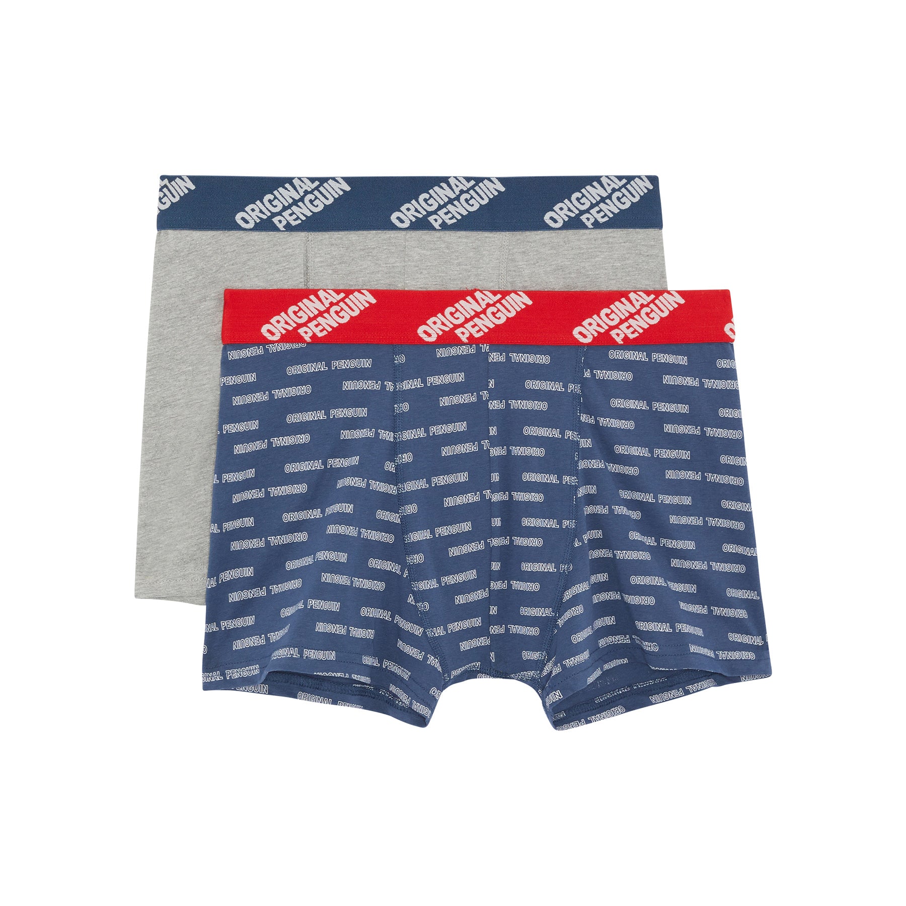 View 2 Pack Penguin Pete All Over Print Underwear In Navy And Grey Marl information