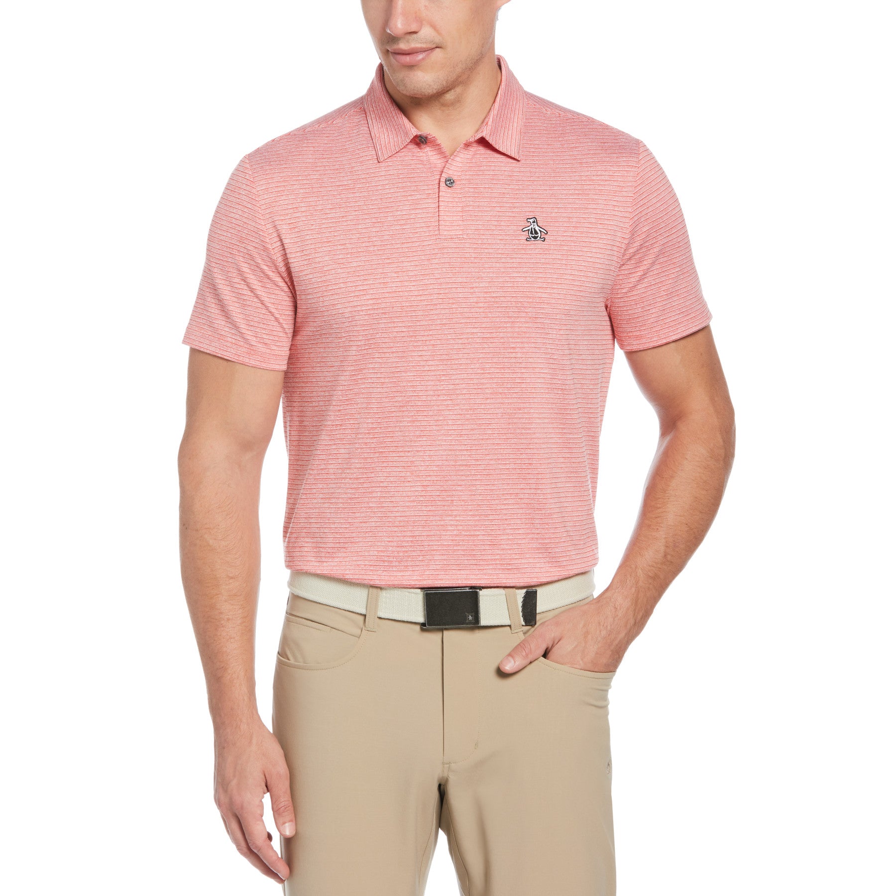 View The Original Stripe Golf Polo Shirt In Bittersweet information