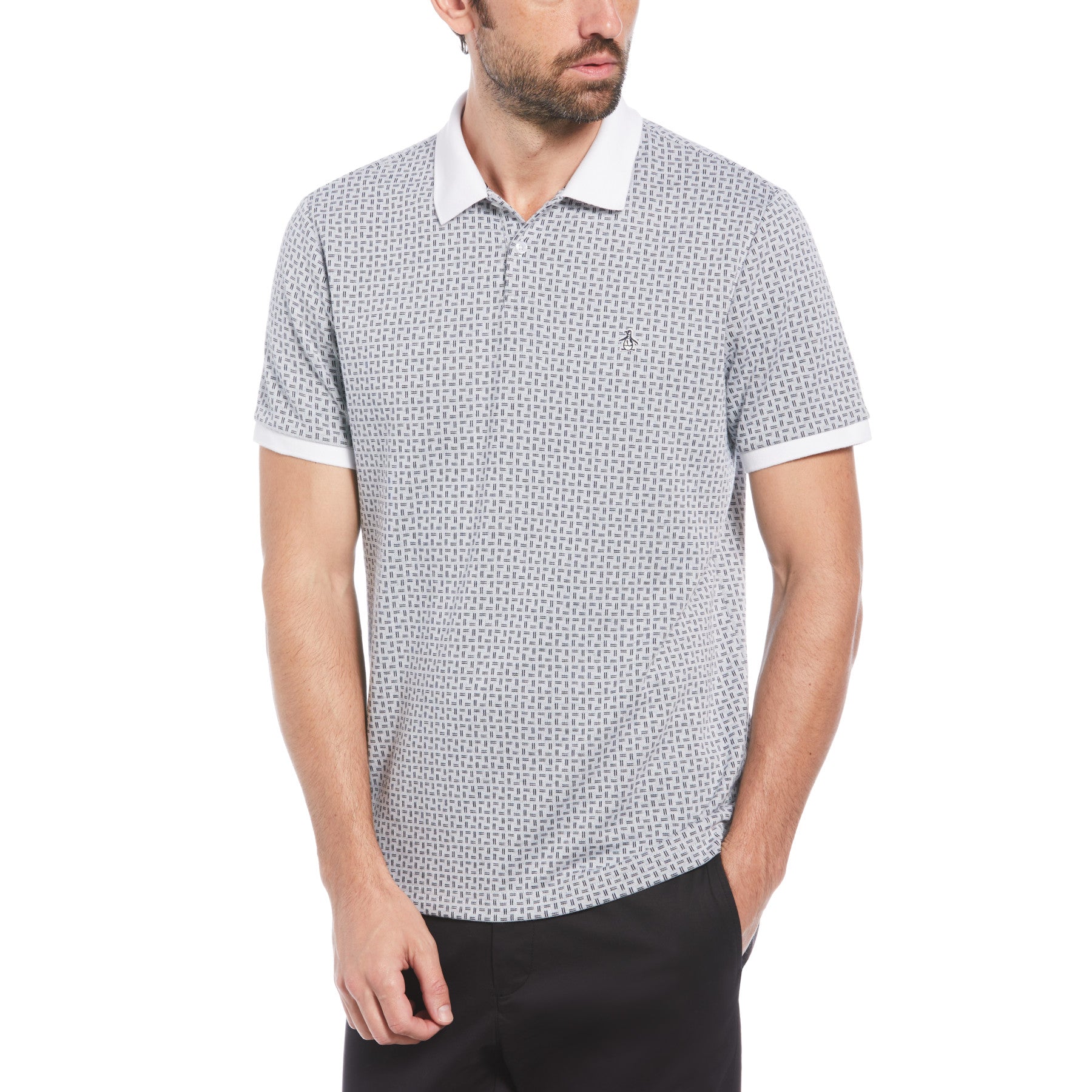 View Jacquard Polo In Bright White information