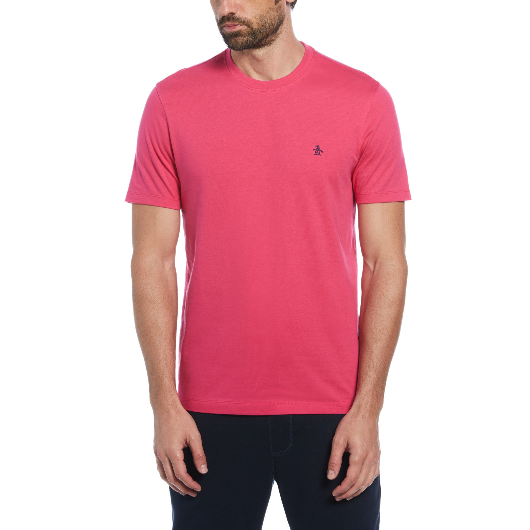 Embroidered Pete T-Shirt In Raspberry Sorbet