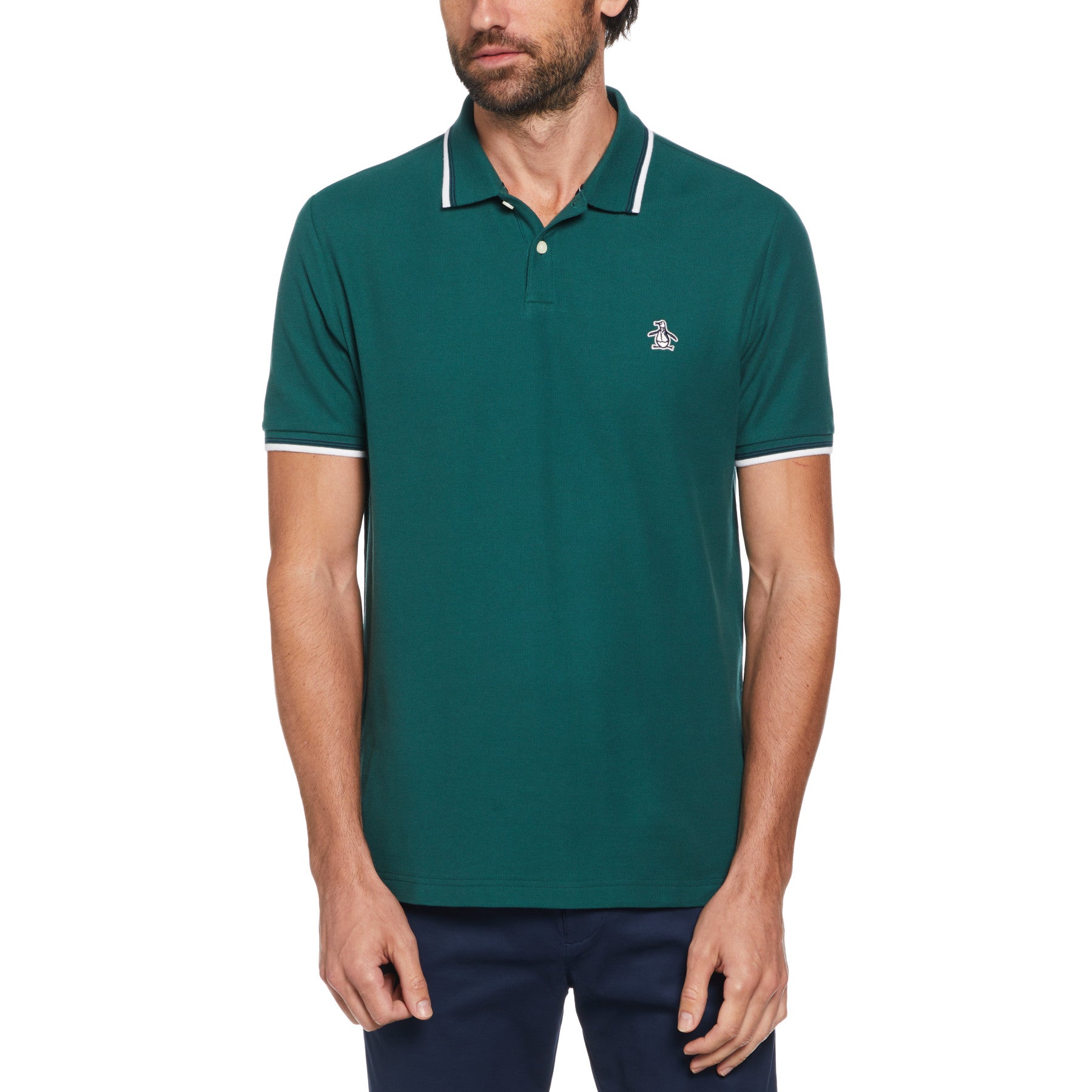 View Tipped Sticker Pete Polo Shirt In June Bug information