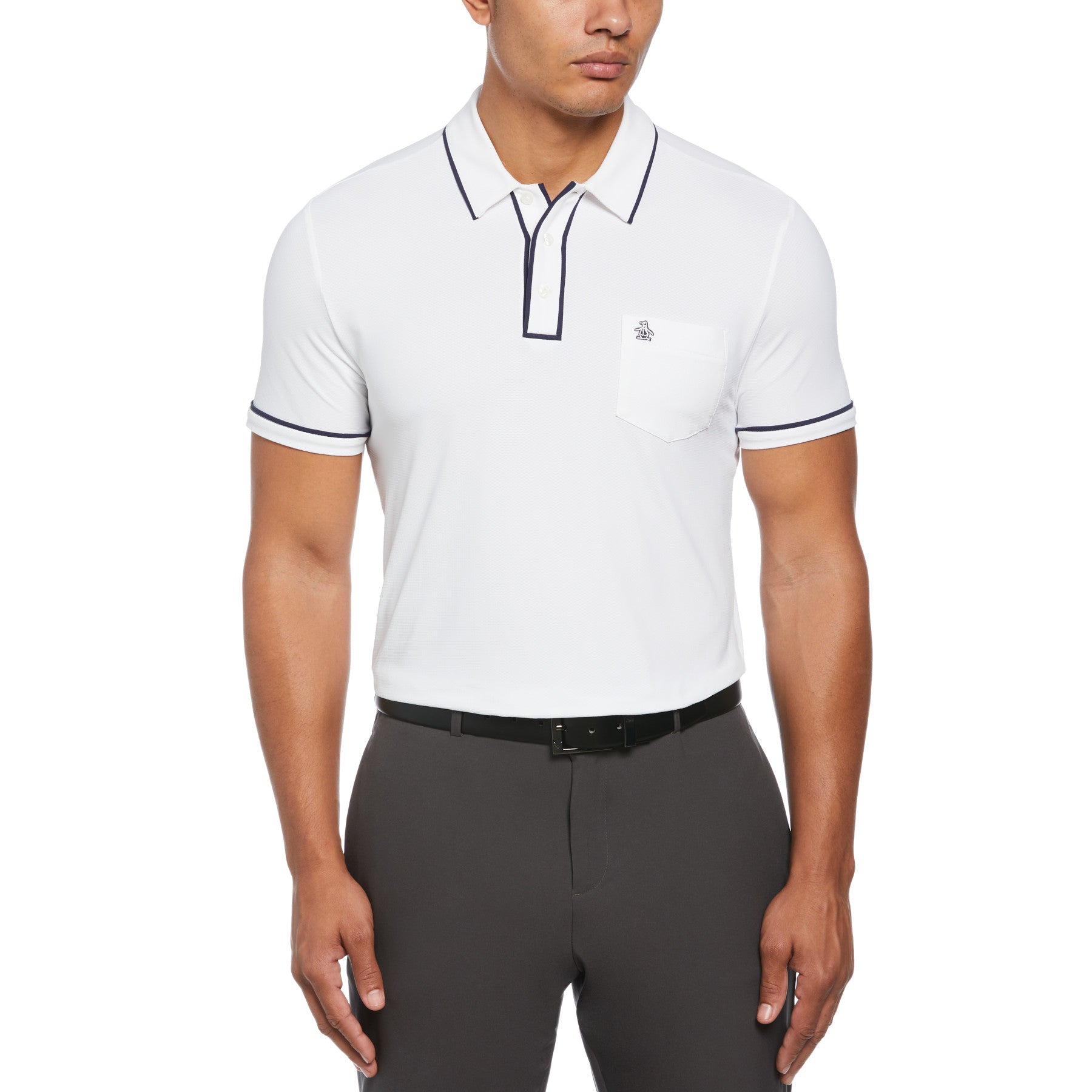 Technical Earl Short Sleeve Golf Polo Shirt In Bright White