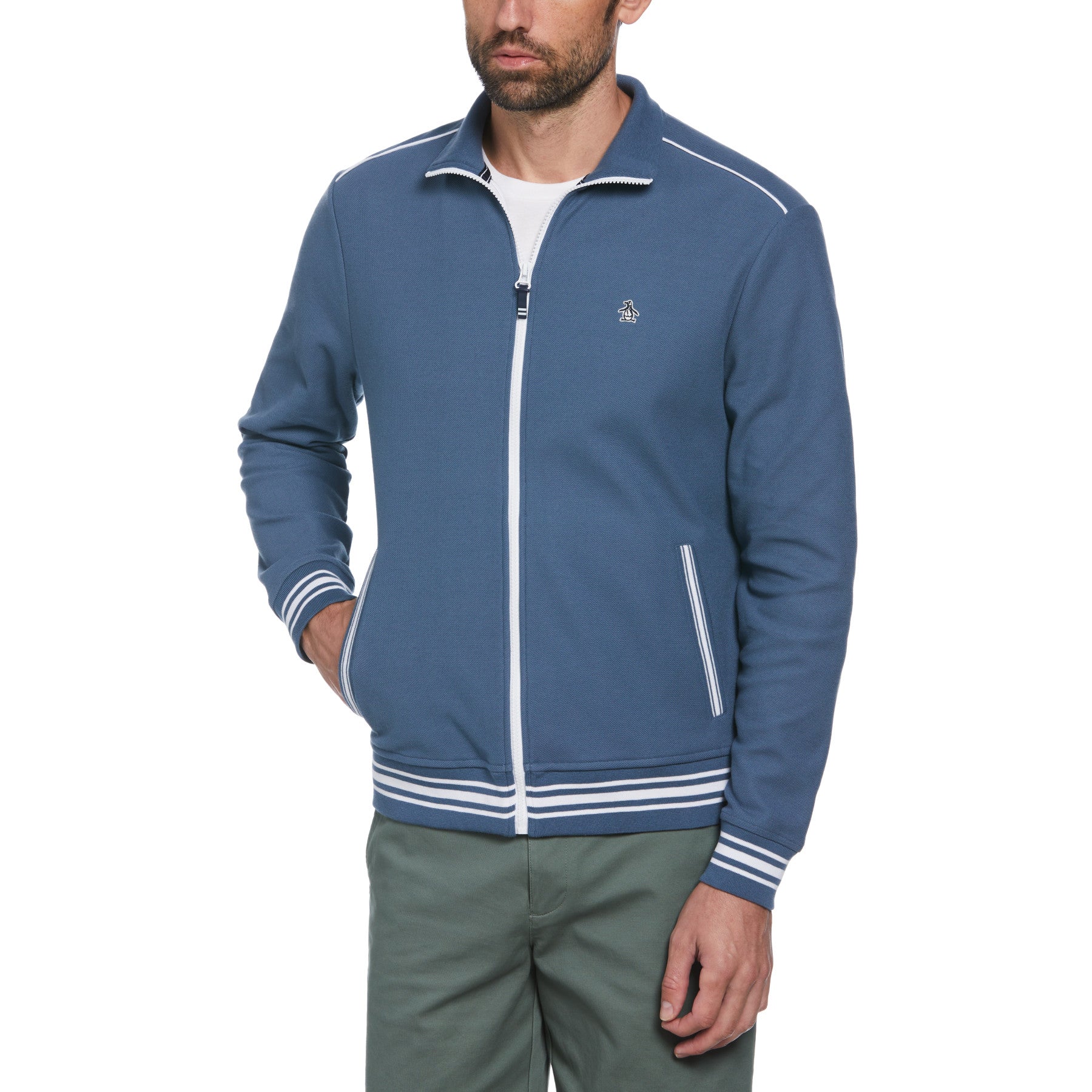 View Double Knit Coolmax Track Jacket In Bering Sea information