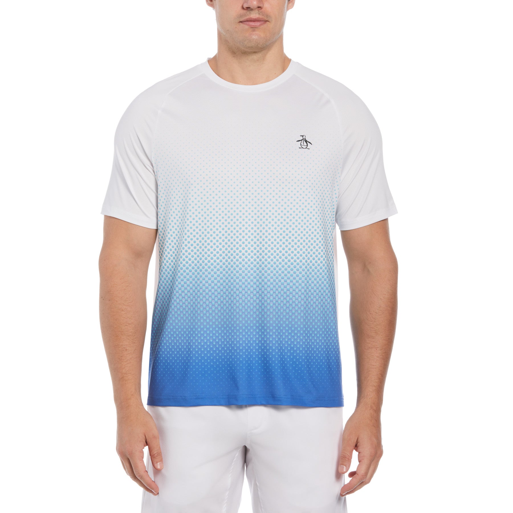 View Ombre Tennis Ball Performance Short Sleeve Tennis TShirt In Bright Wh information