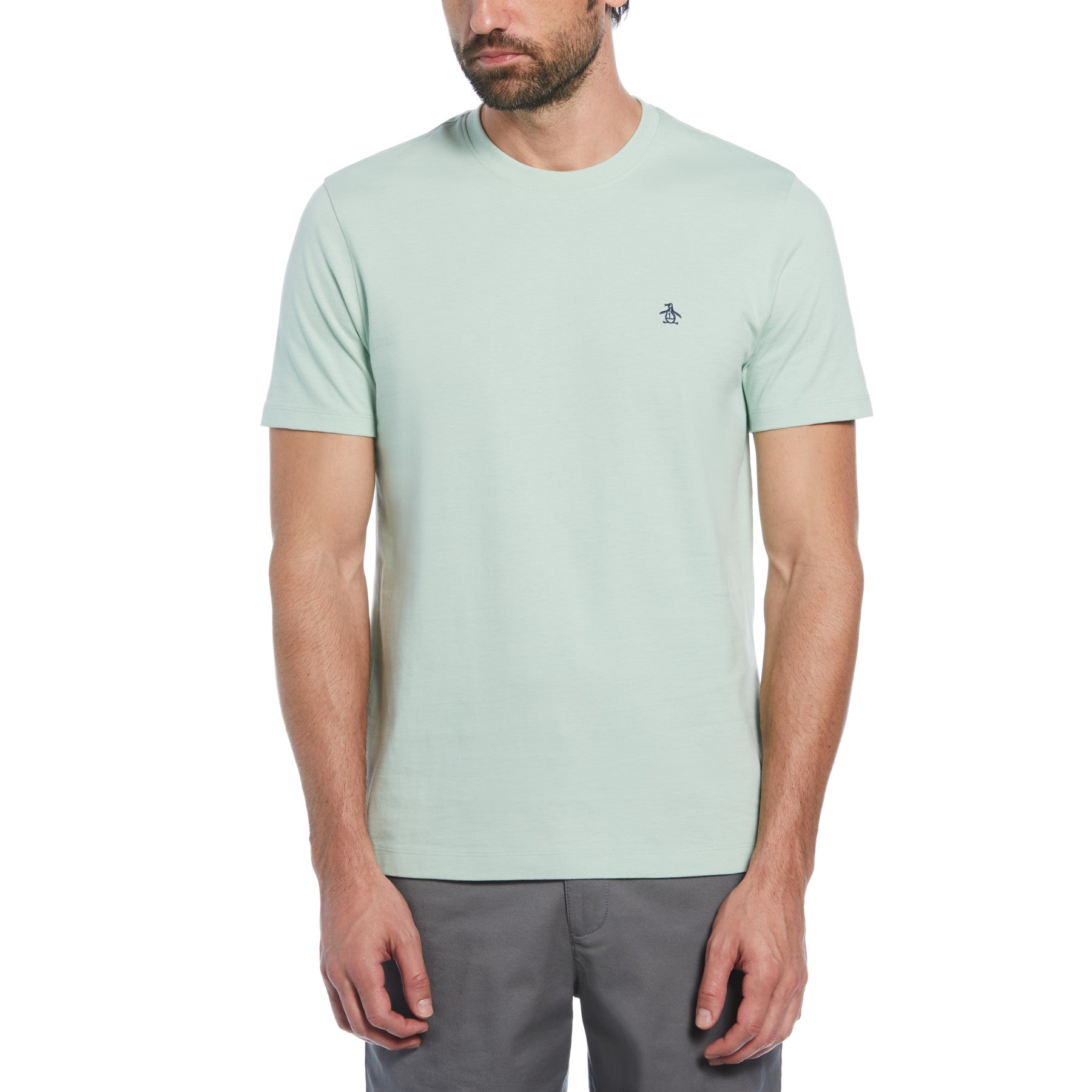 View Pin Point Embroidered Pete TShirt In Silt Green information