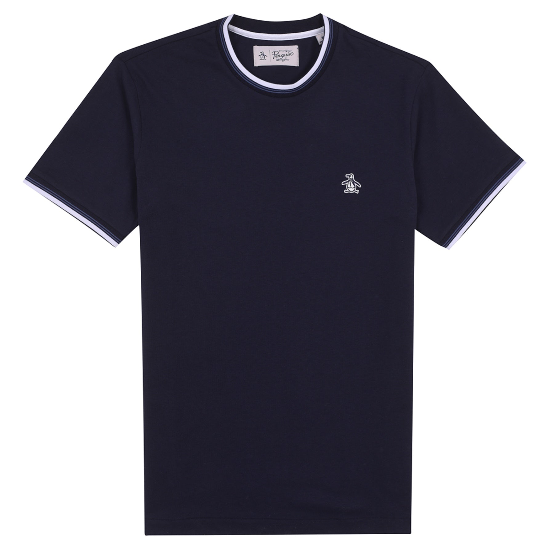 View Stcker Pete Tipped Ringer Organic Cotton TShirt In Dark Sapphire information
