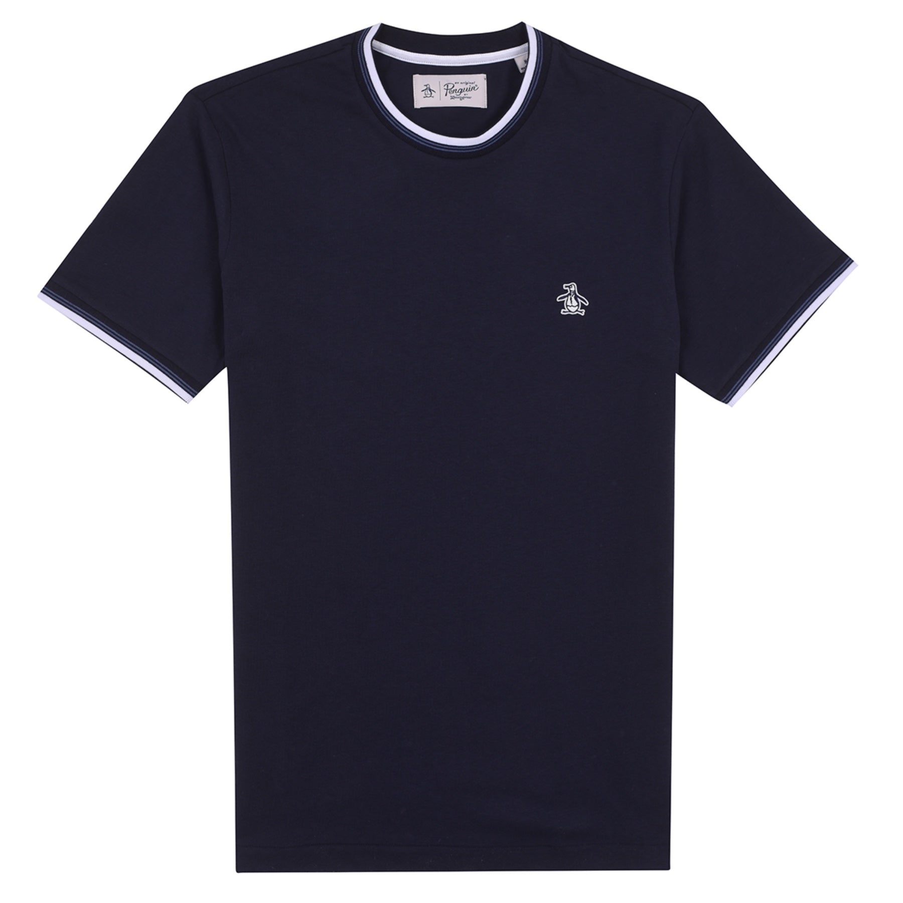 Stcker Pete Tipped Ringer Organic Cotton T-Shirt In Dark Sapphire