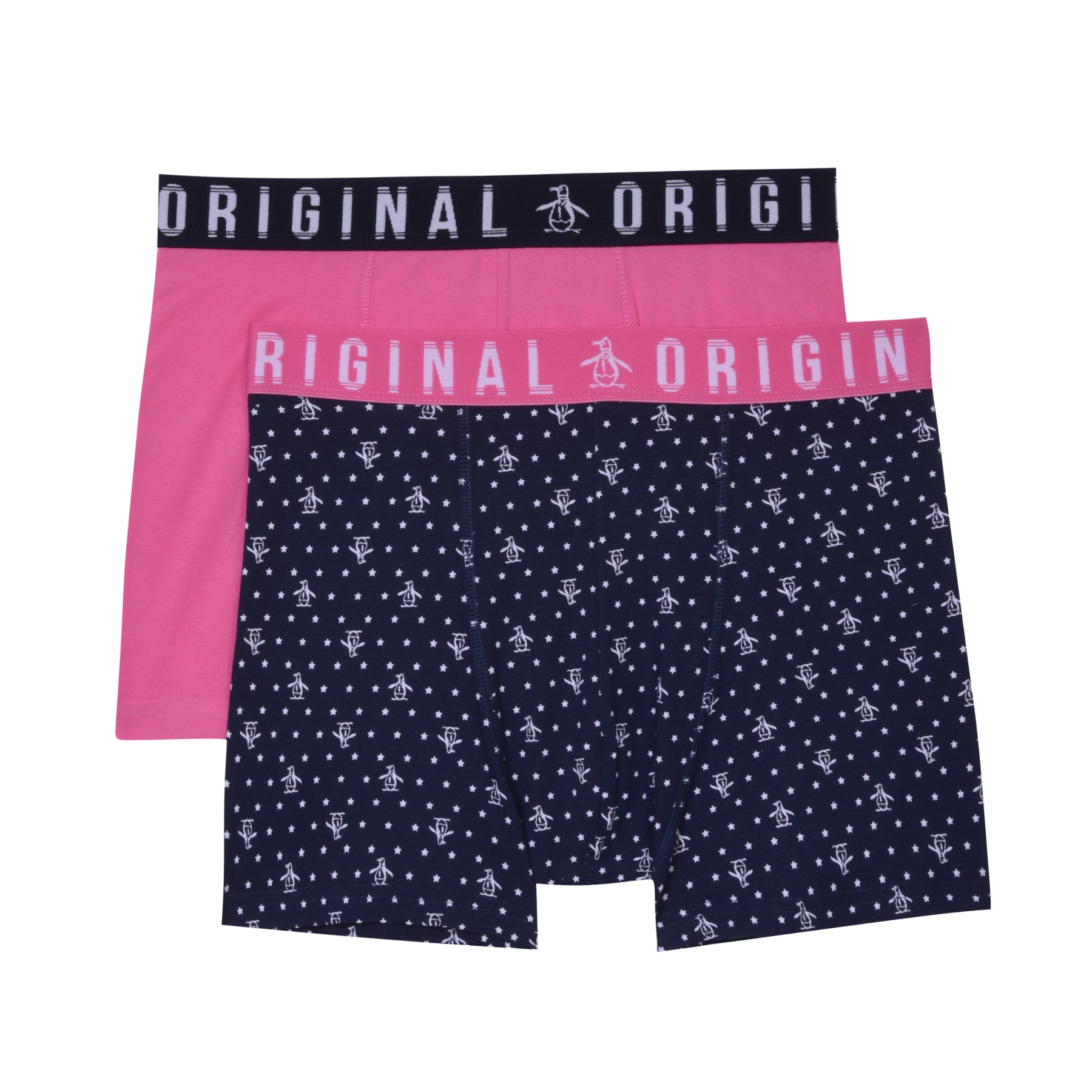 View 2 Pack Penguin All Over Print Stars Underwear In Navy information