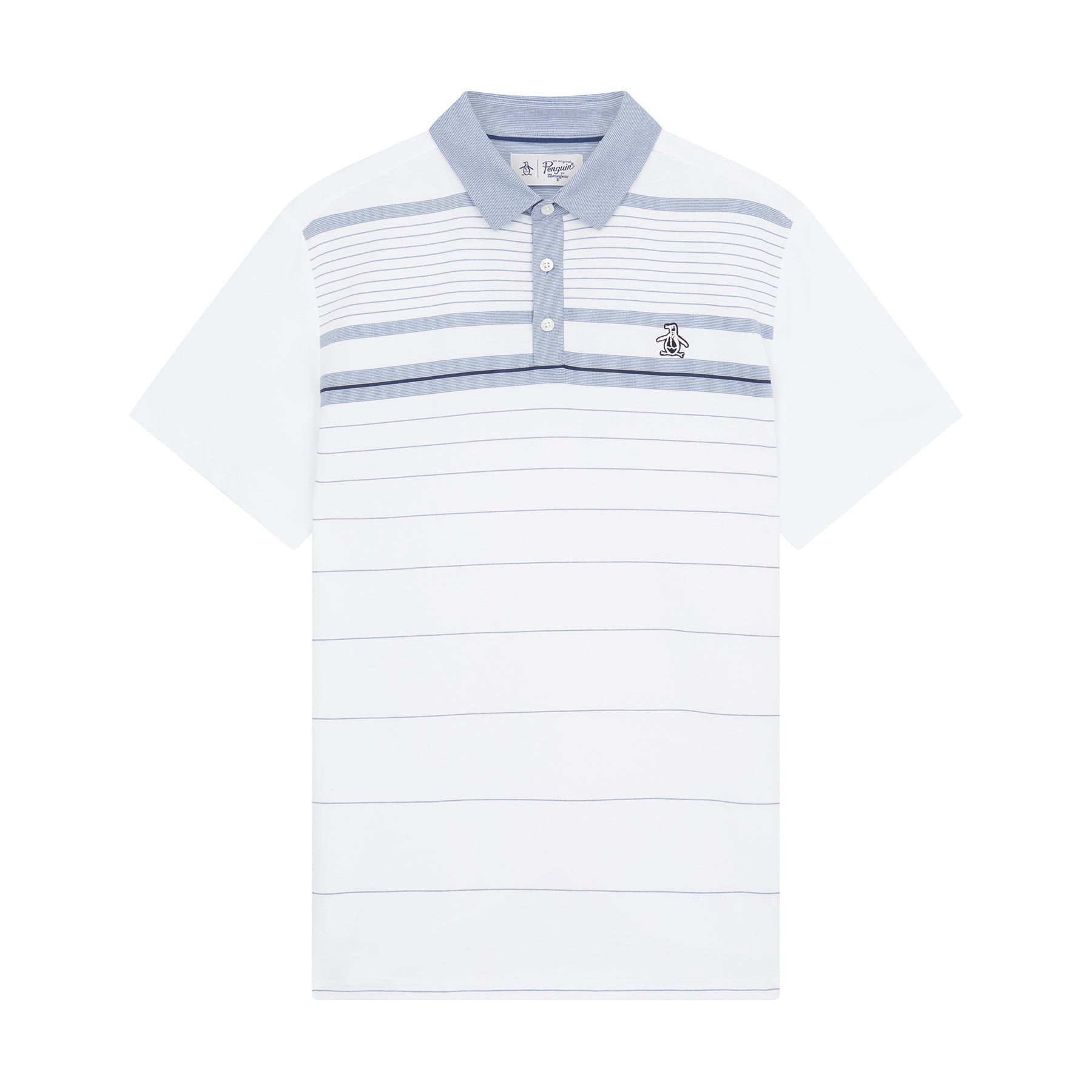 View Heritage Fine Line Golf Polo Shirt In Bright White information