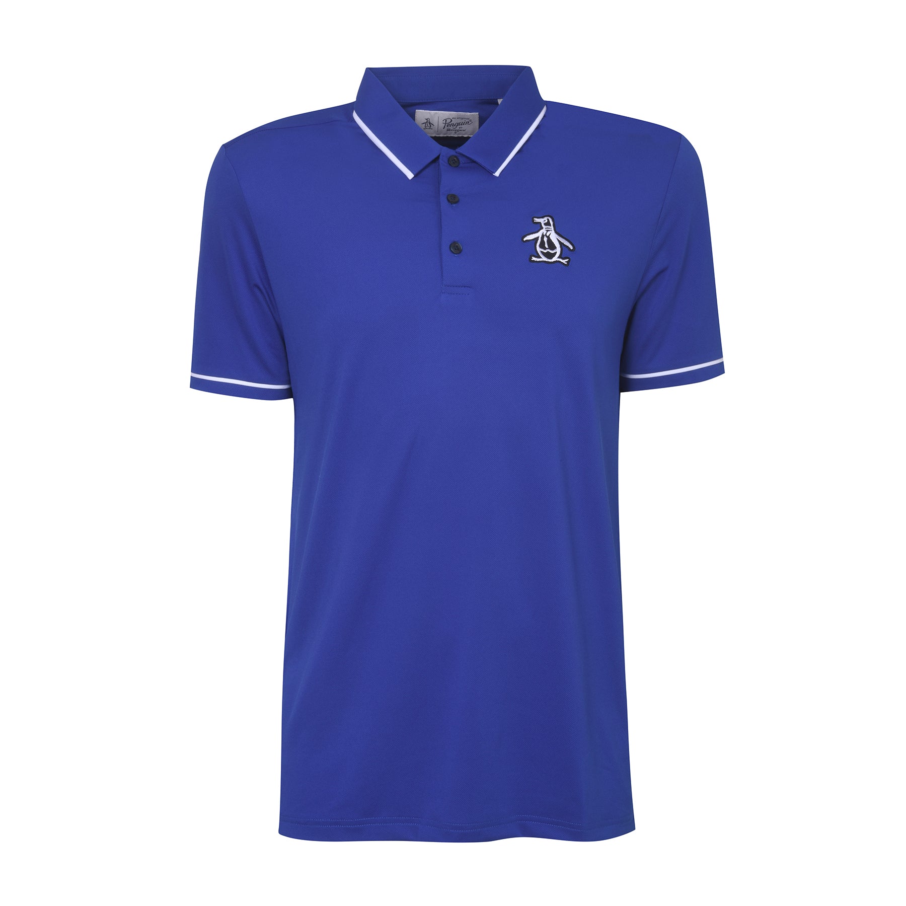 View Pete Tipped Golf Polo Shirt In Bluing information