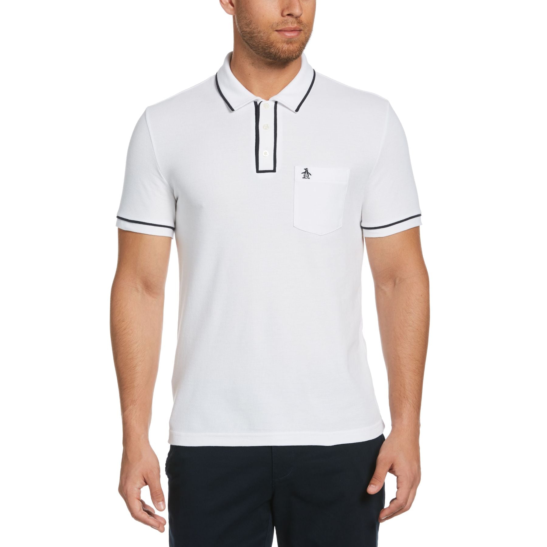 View The Earl Organic Cotton Pique Polo In Bright White information