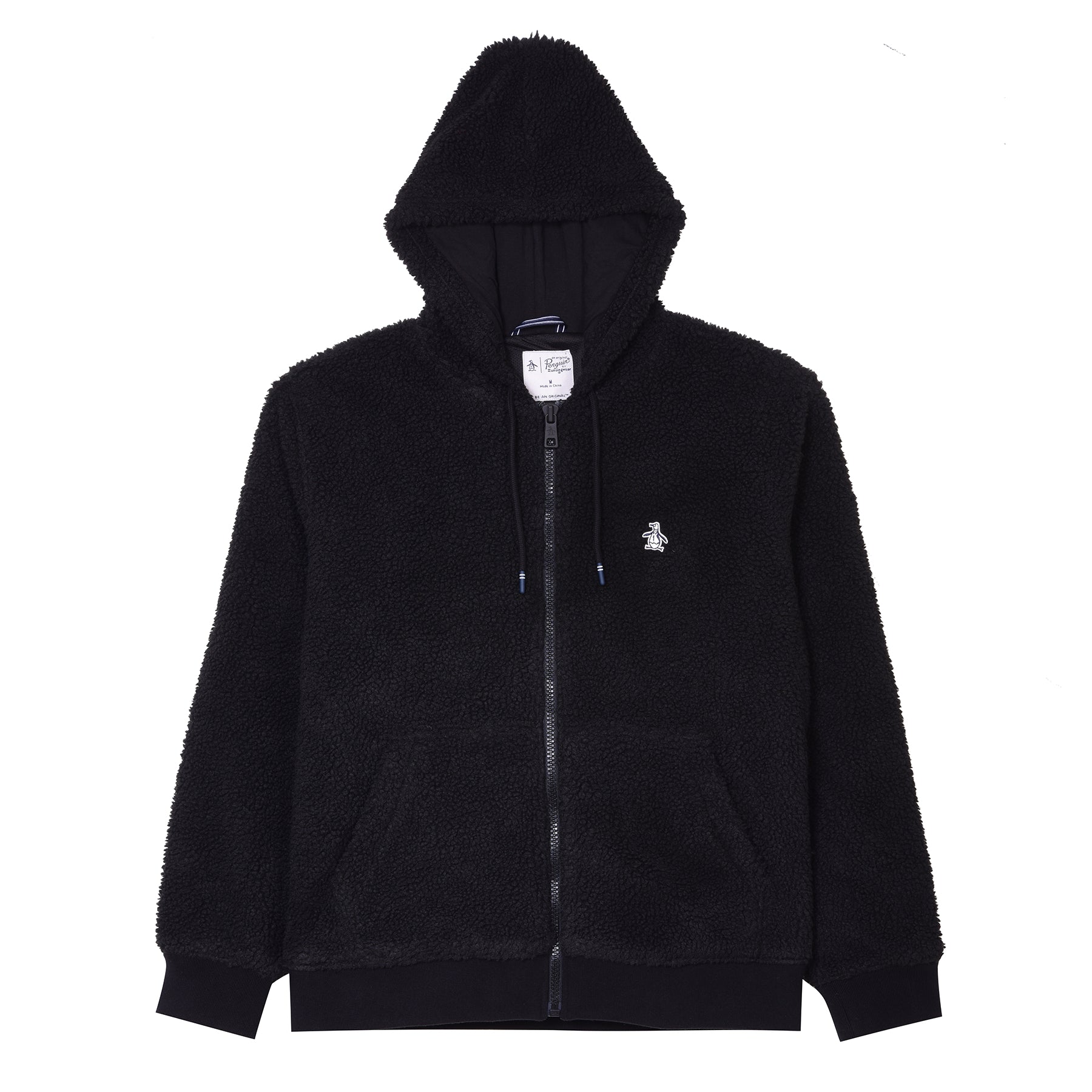 View Sherpa Hooded Jacket Pete Logo In True Black information