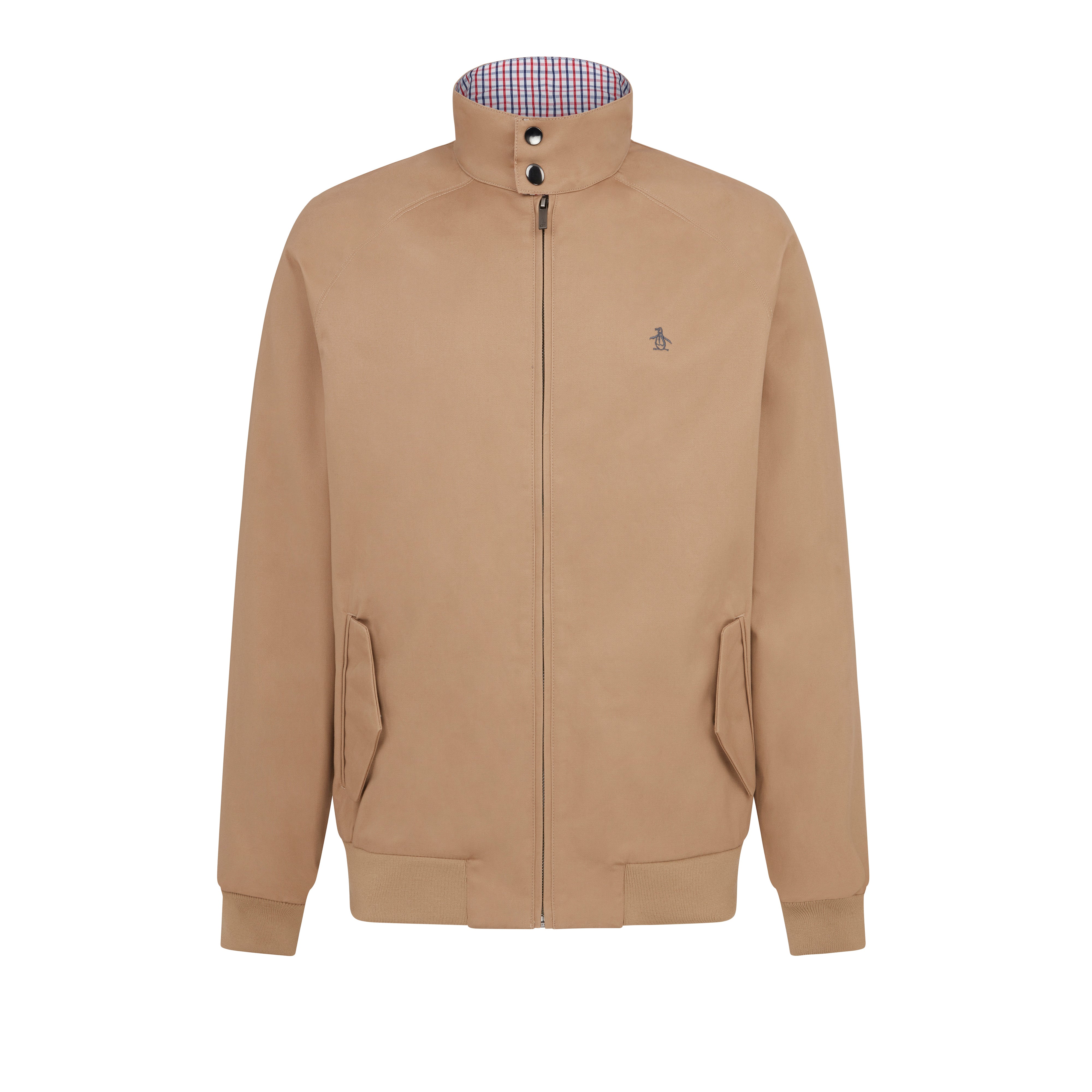 View Original Penguin Harrington Jacket In Kelp Beige Mens information