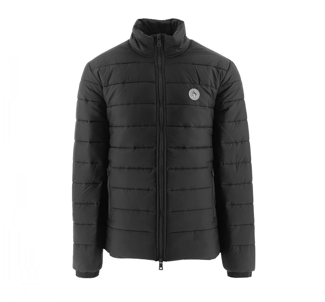 View Lightweight Slim Fit Puffer Jacket In True Black information