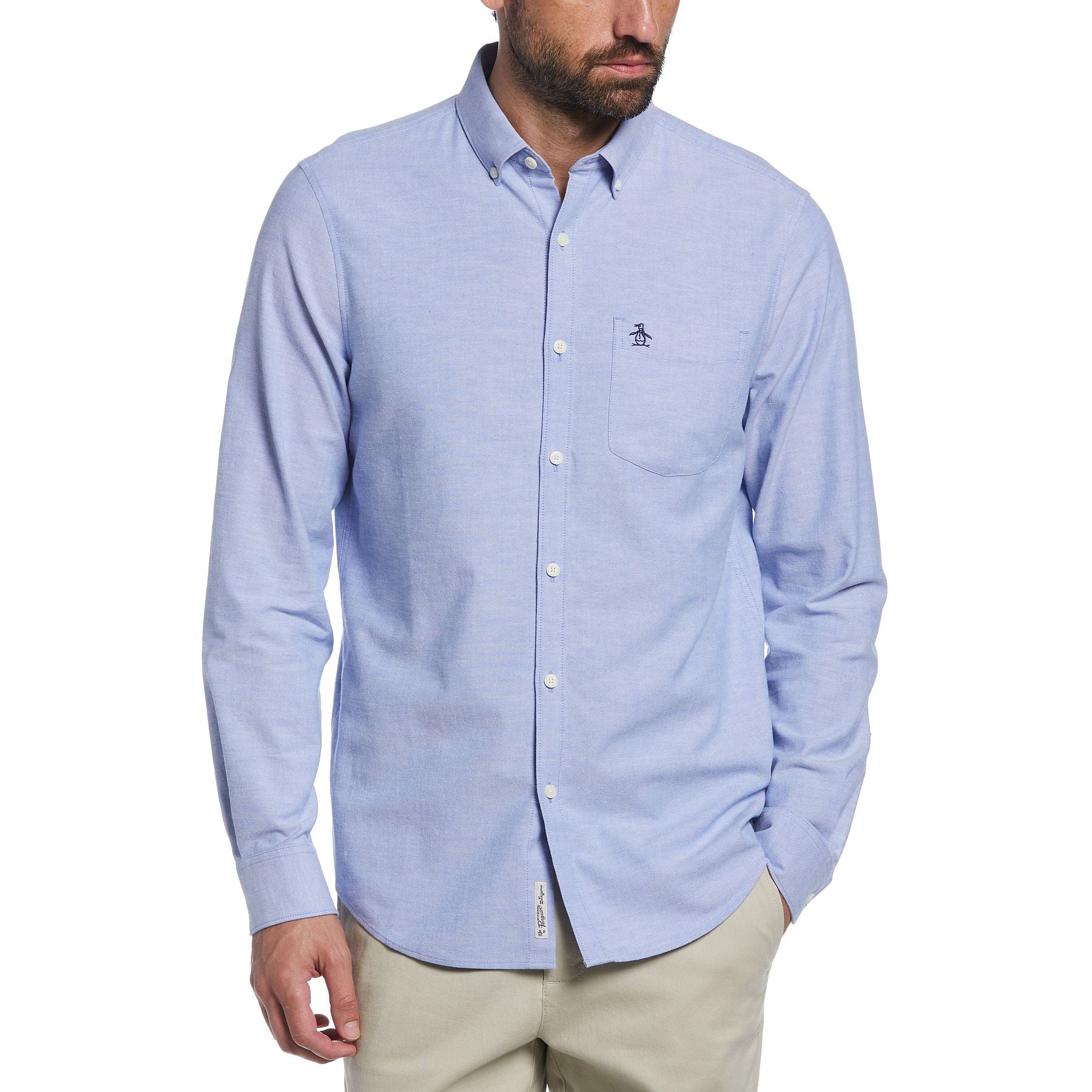 Ecovero Oxford Stretch Shirt In Amparo Blue