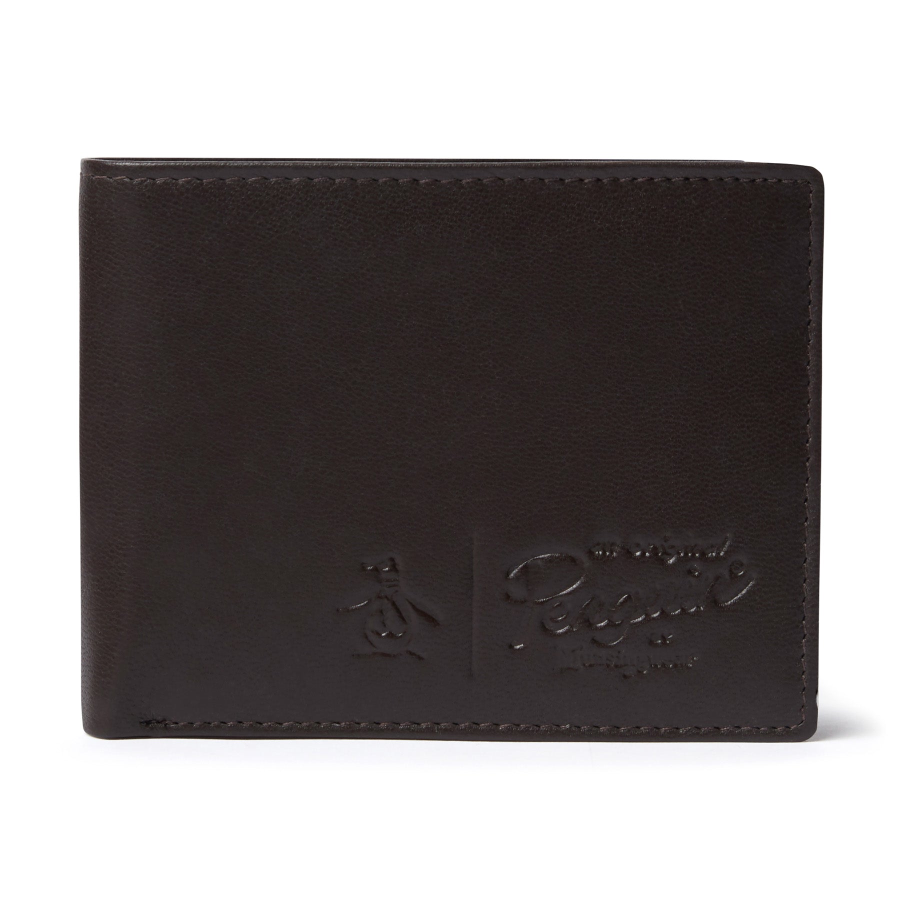 View Original Penguin Bi Fold Fred Wallet In Leather Brown Brown Mens information