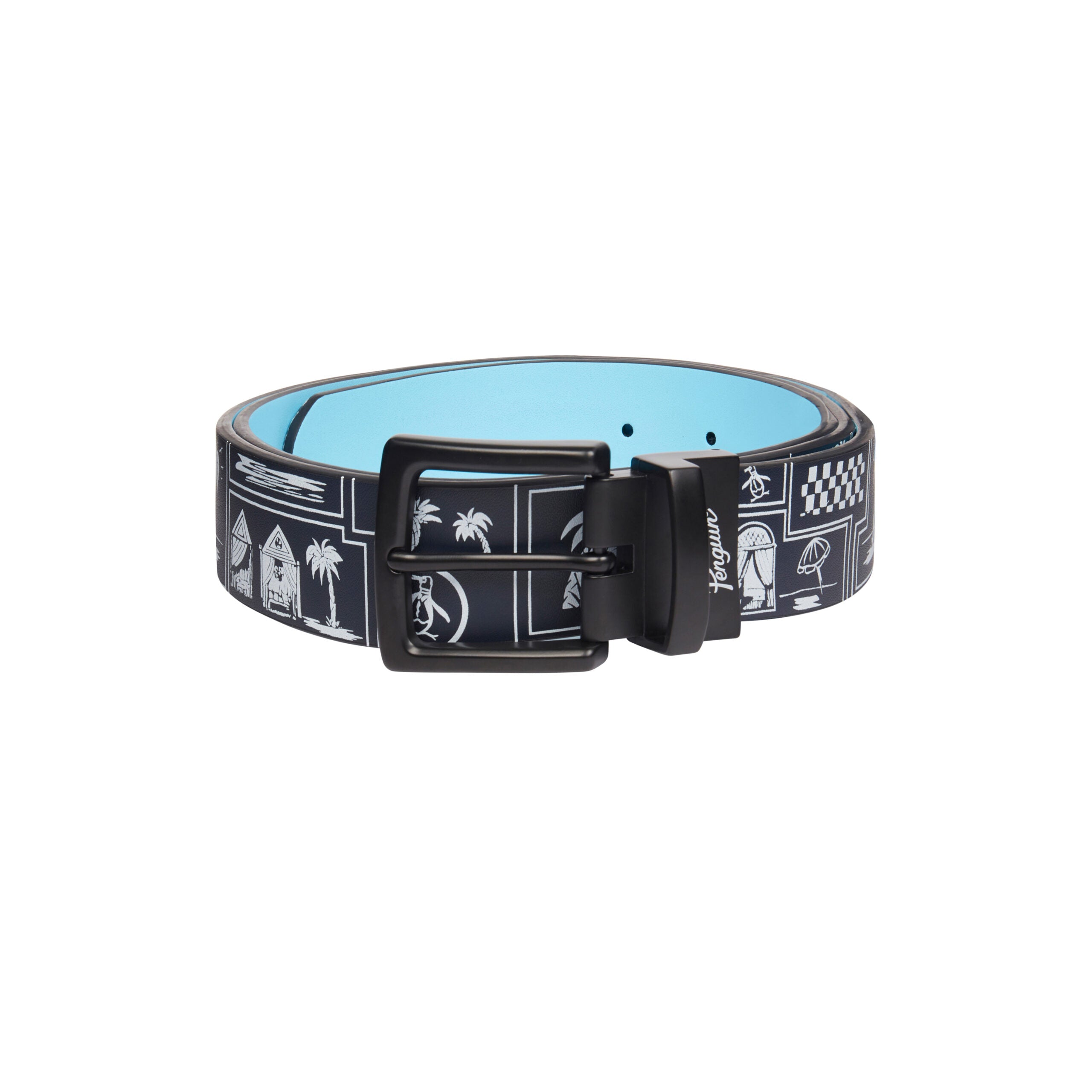 View Beach Club Printed Golf Belt In Aquarius information