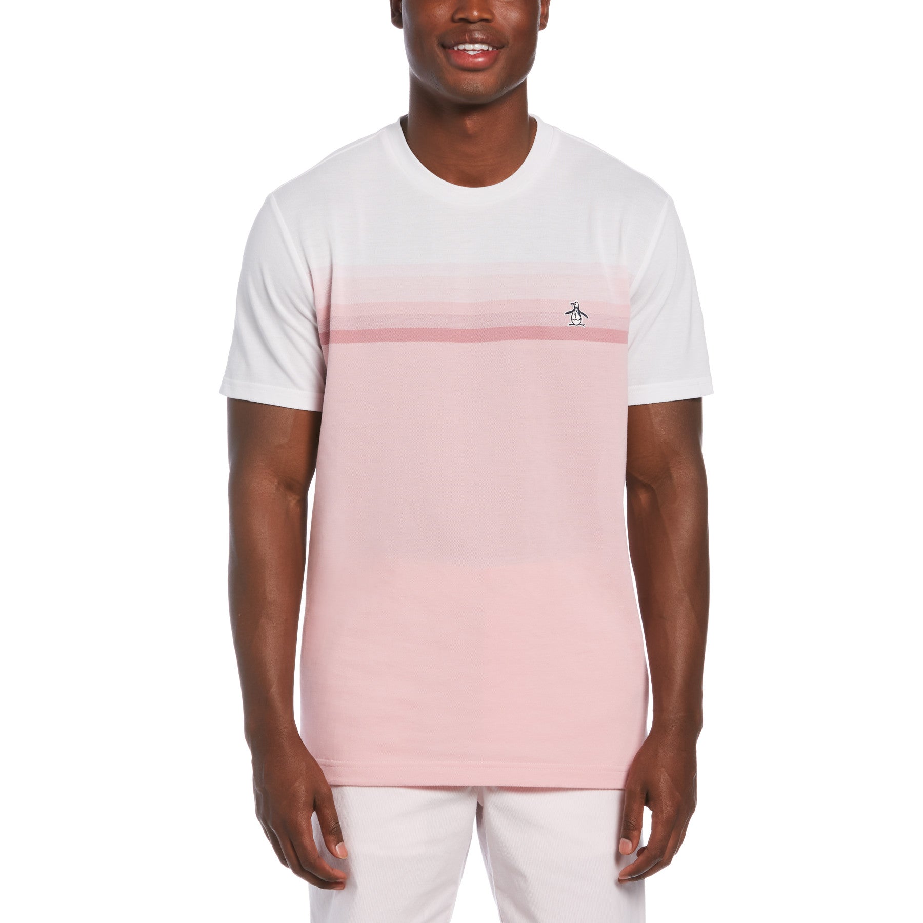 View Ombre Stripe Coolmax TShirt In Foxglove information