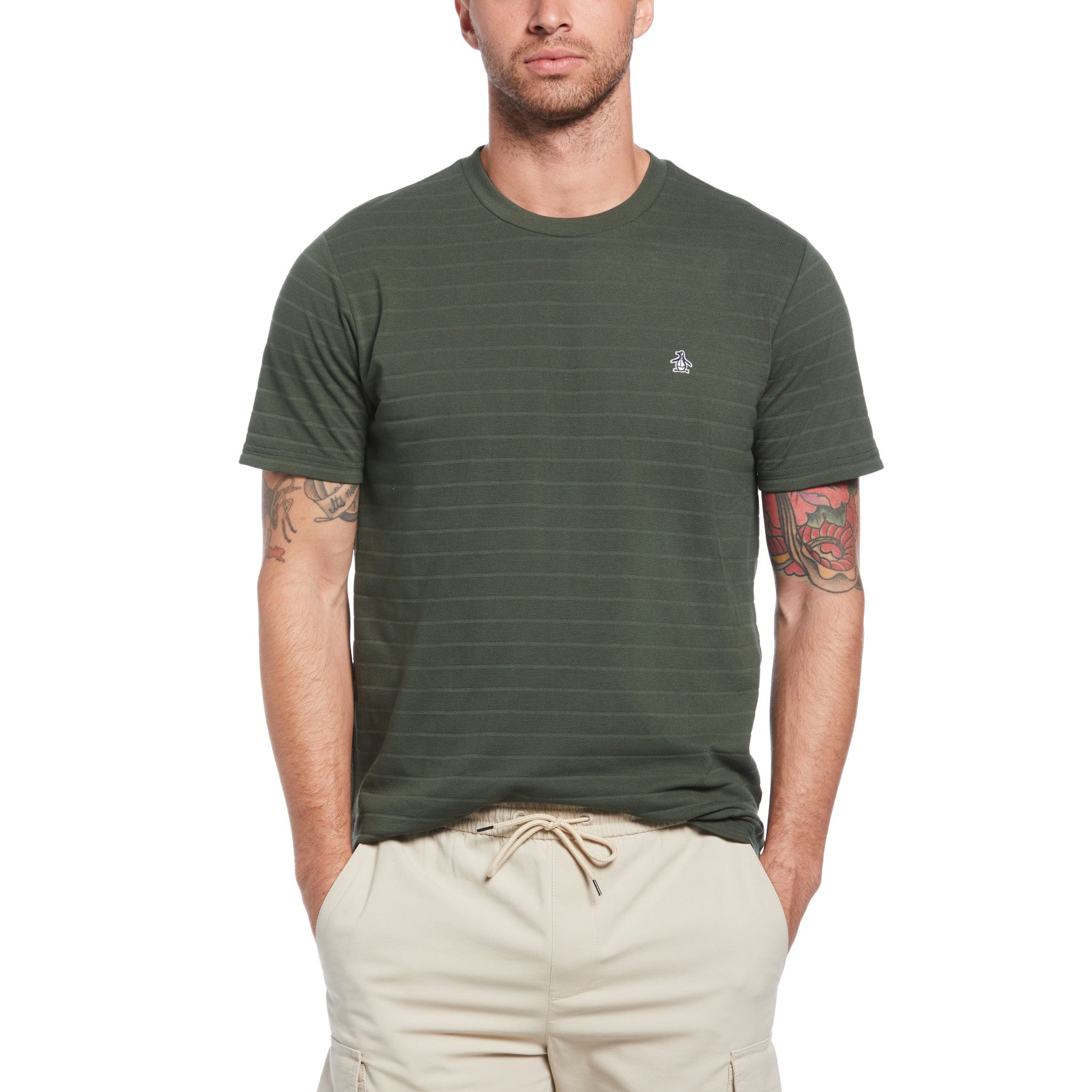View Striped Jersey TShirt In Deep Forest information