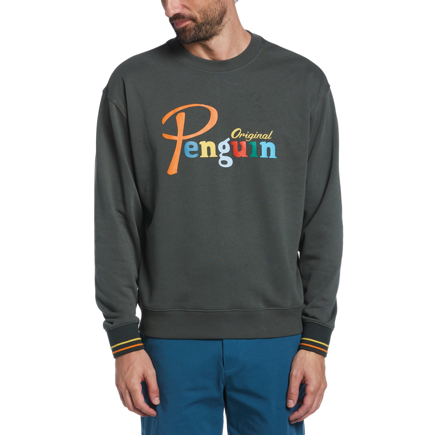 View Logo Print Fleece Sweatshirt In Urban Chic information