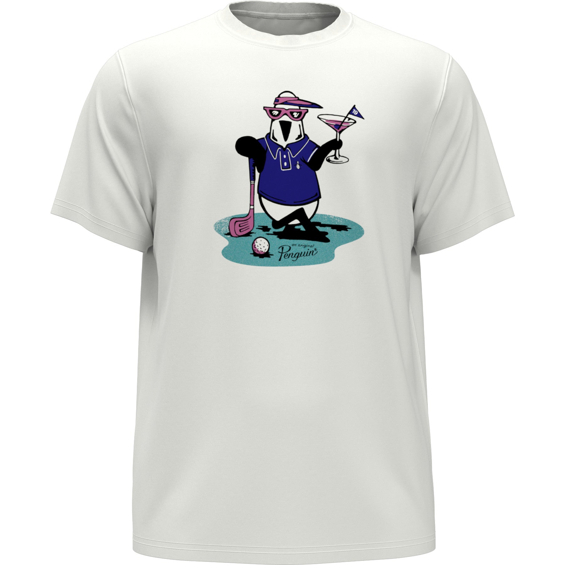 View Petes In Da Party Graphic Golf TShirt In Bright White information