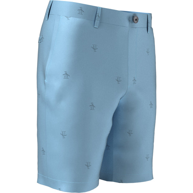 Allover Pete Embroidered Golf Shorts In Baltic Sea