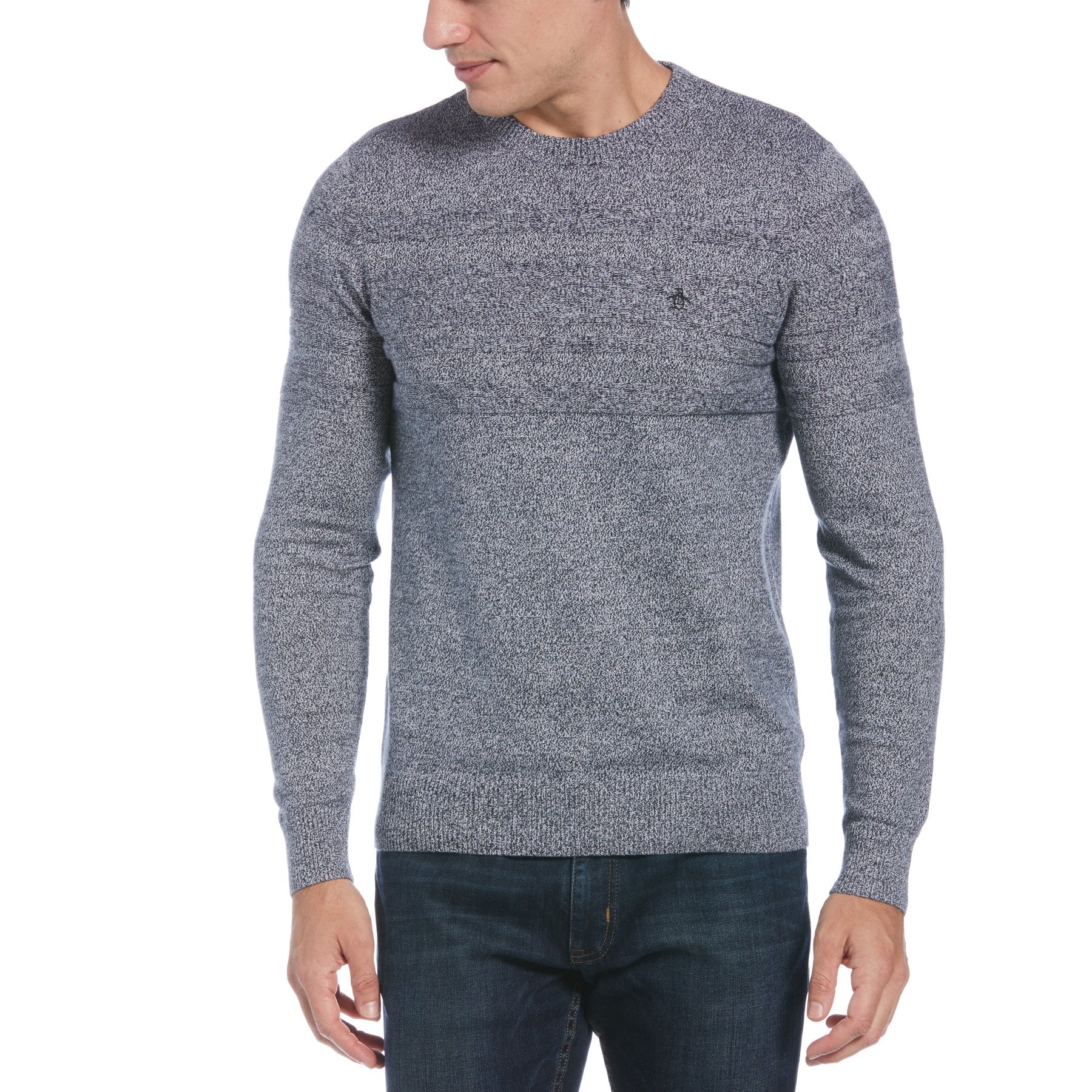 View Marled Crew Neck Jumper In Dark Sapphire information