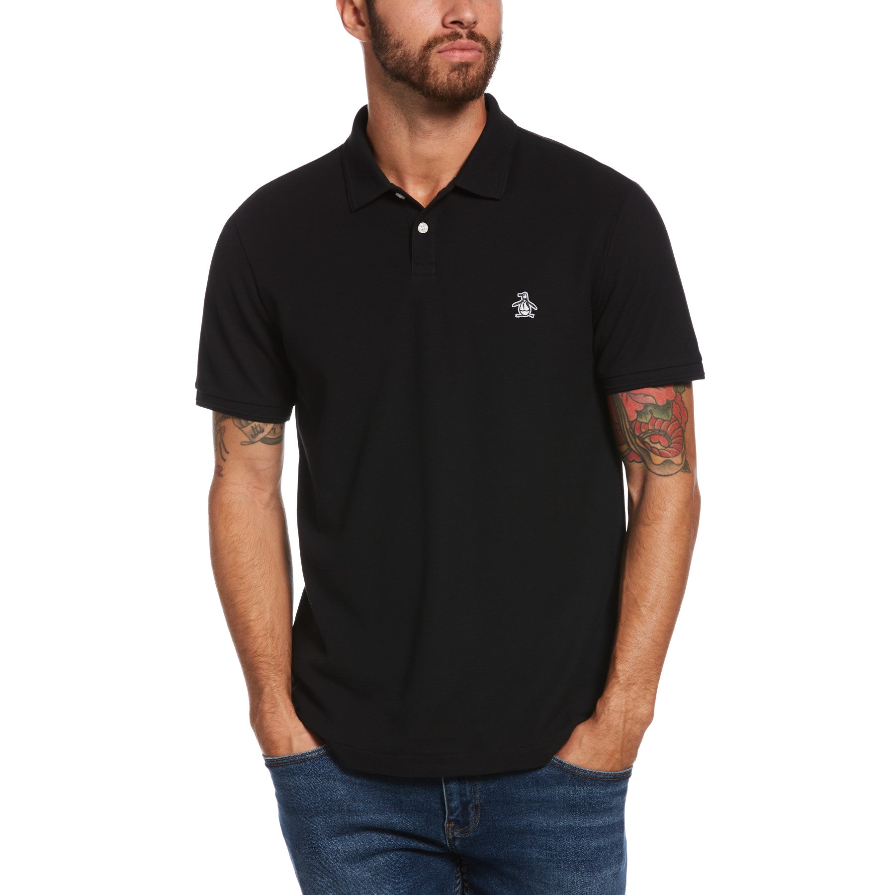 View Sticker Pete Daddy Polo Shirt In True Black information