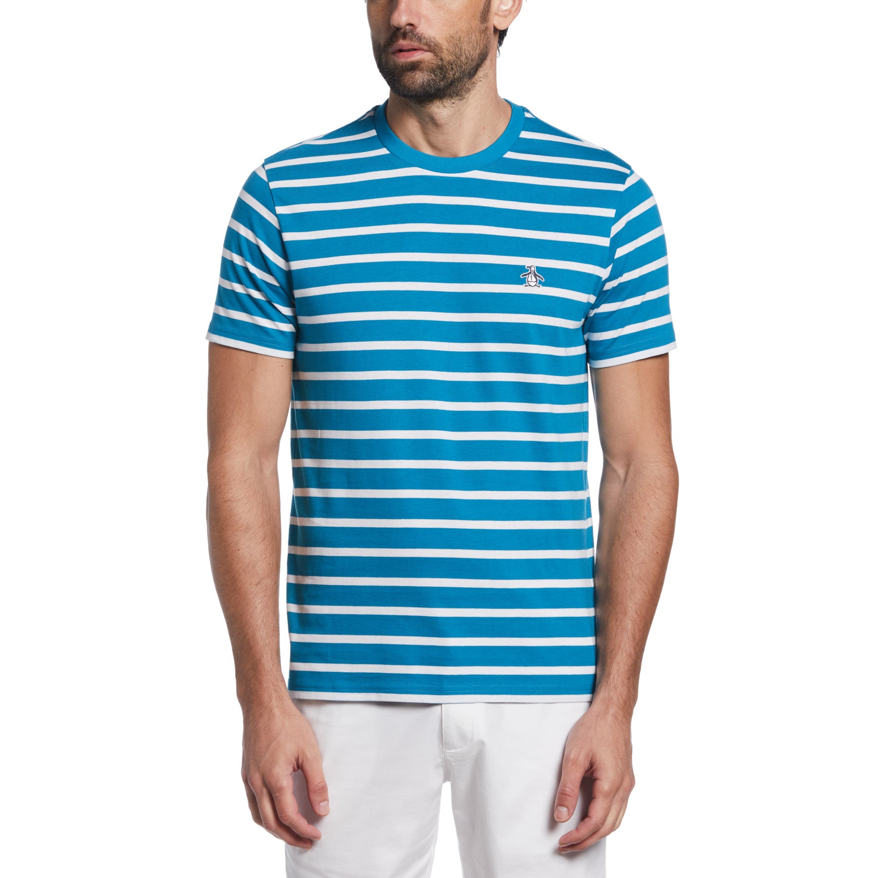 View Sticker Pete Breton Stripe TShirt In Mosaic Blue information