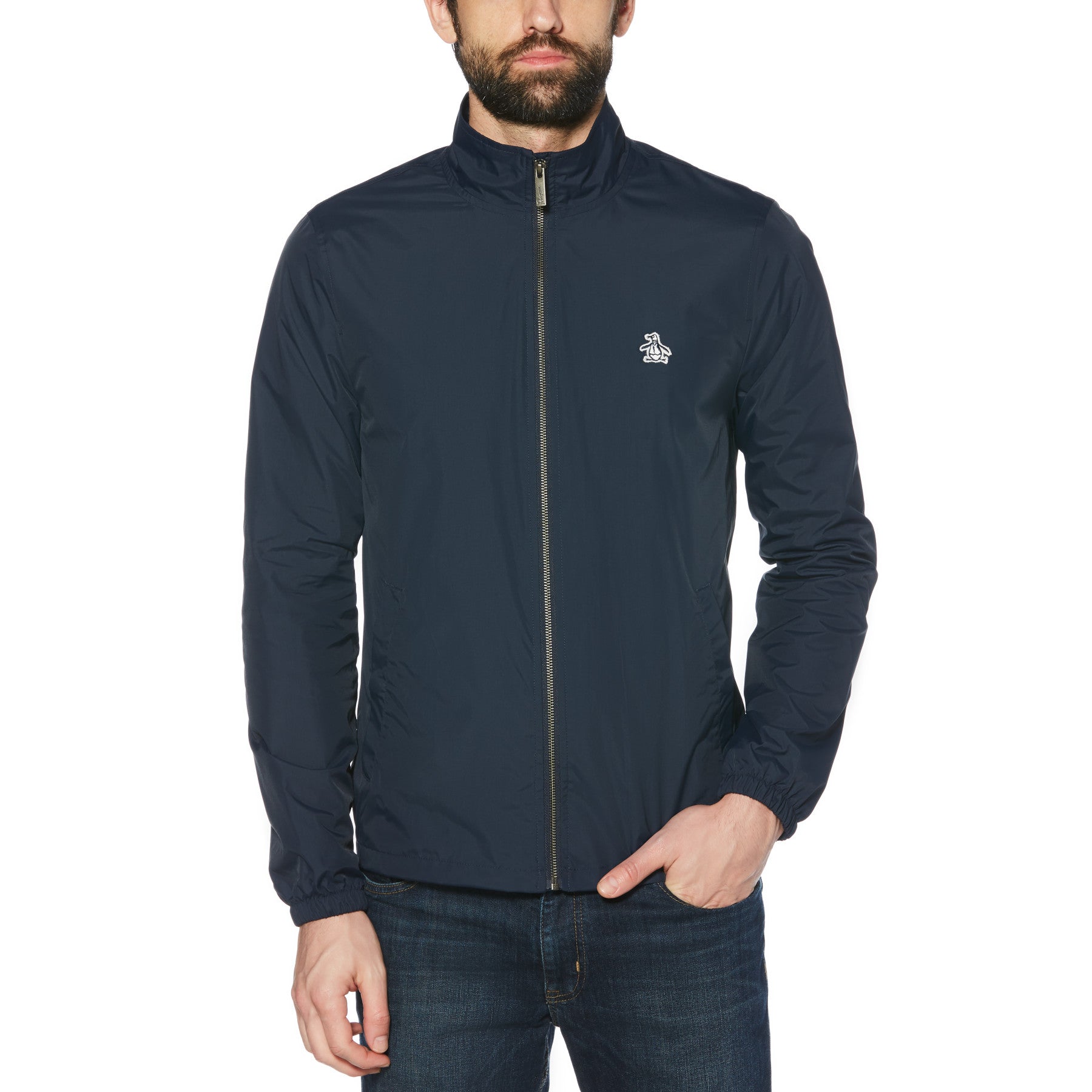 View Sticker Pete Windcheater Jacket In Dark Sapphire information