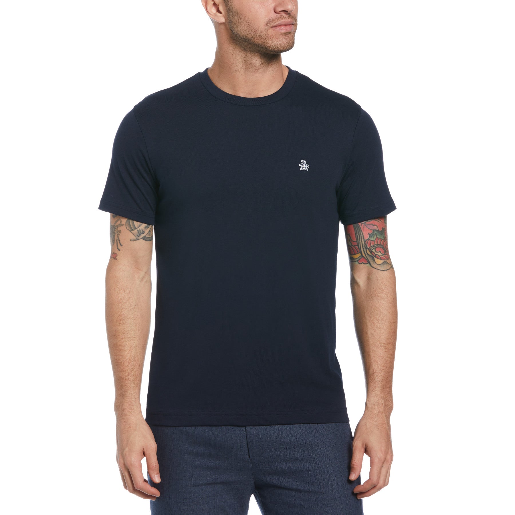 View Sticker Pete Organic Cotton TShirt In Dark Sapphire information