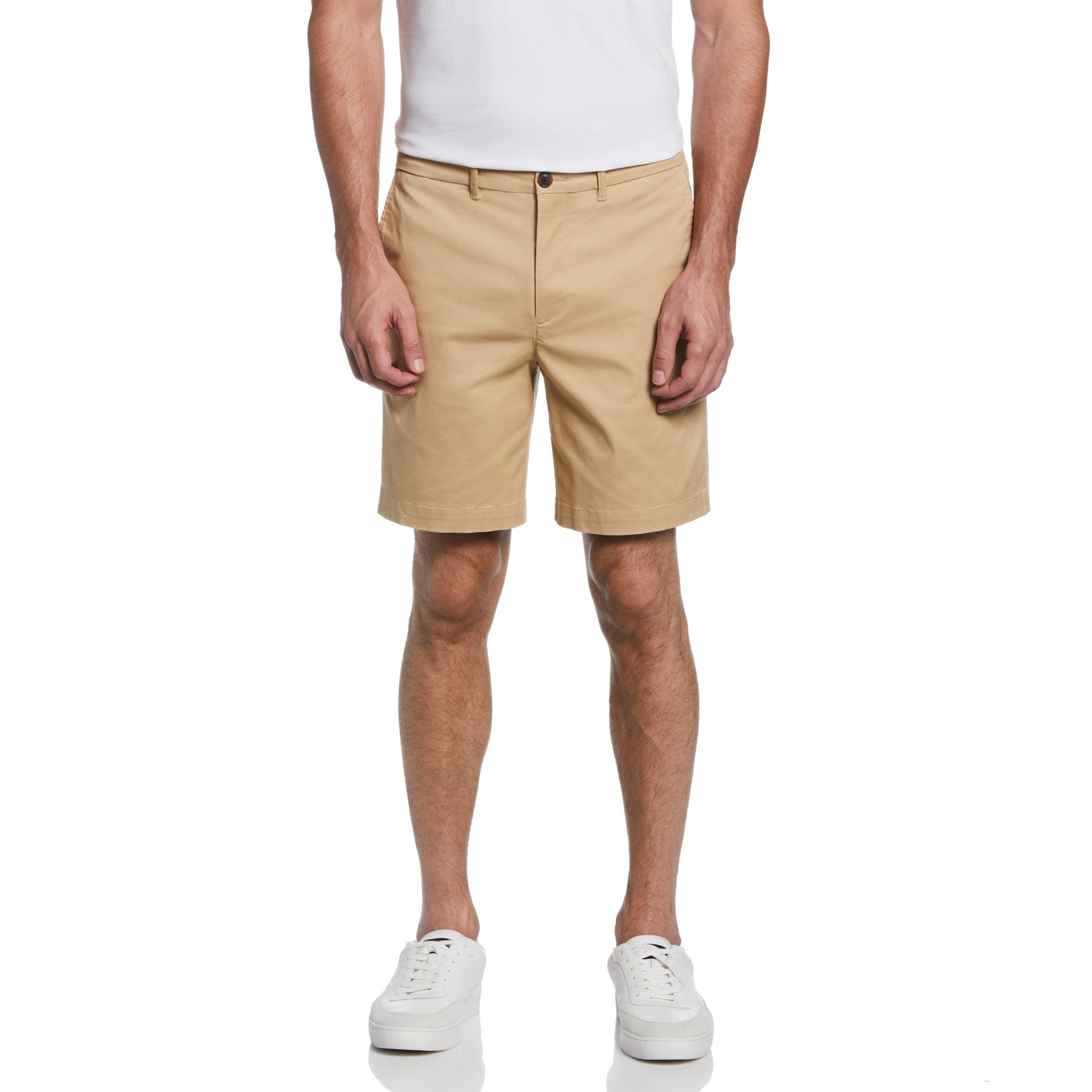 View Original Penguin Organic Cotton P55 Stretch Shorts In Travertine Beige Mens information