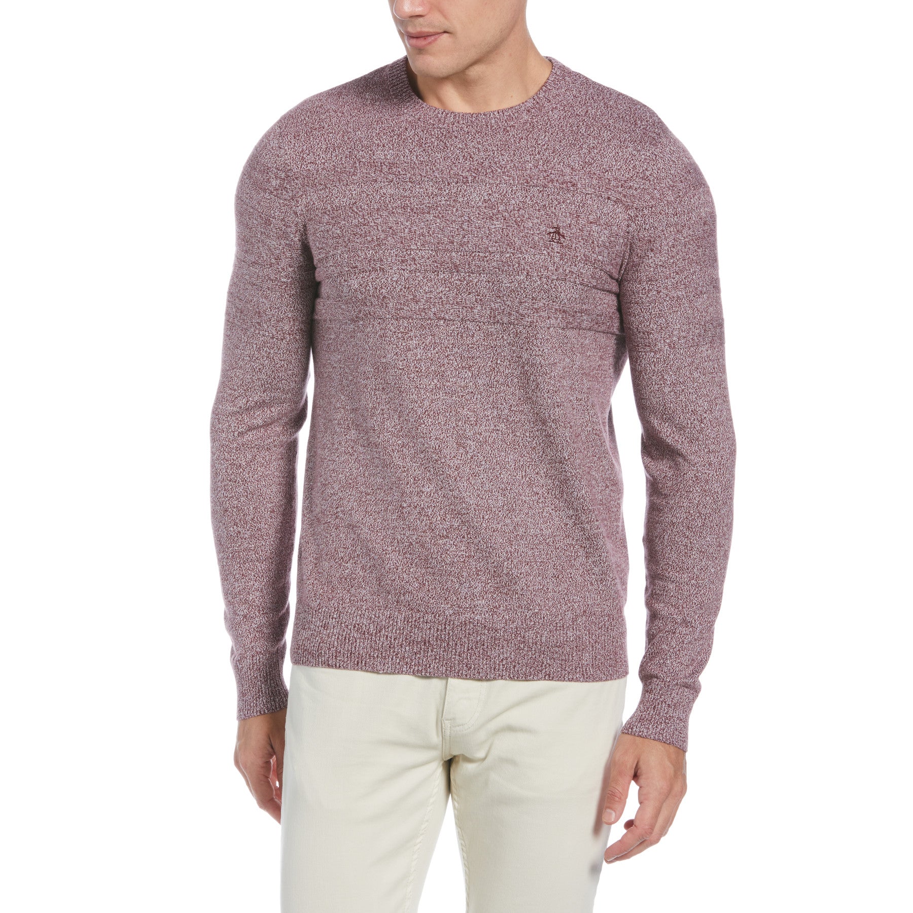 View Marled Crew Neck Jumper In Tawny Port information