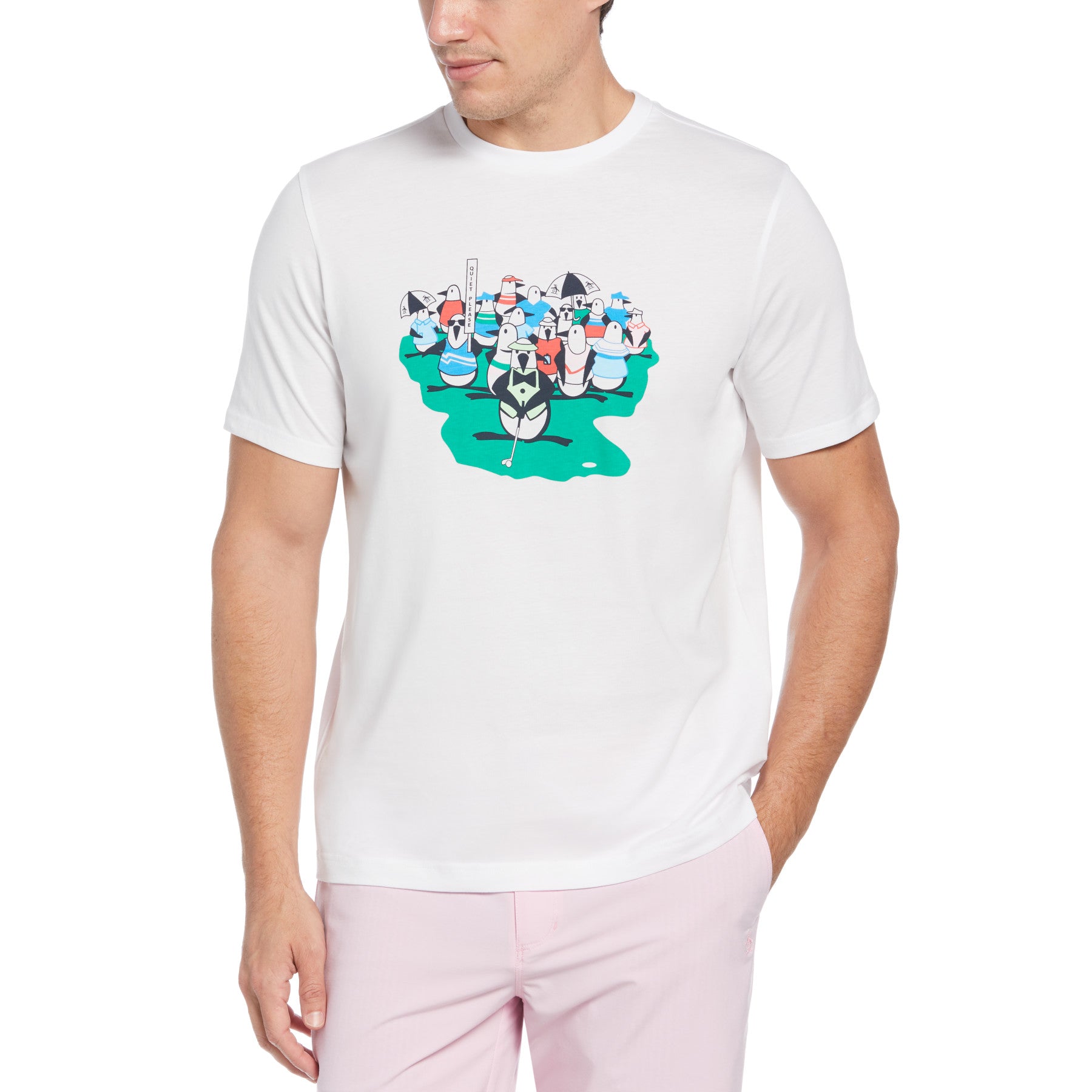 View Heritage Graphic Golf TShirt In Bright White information