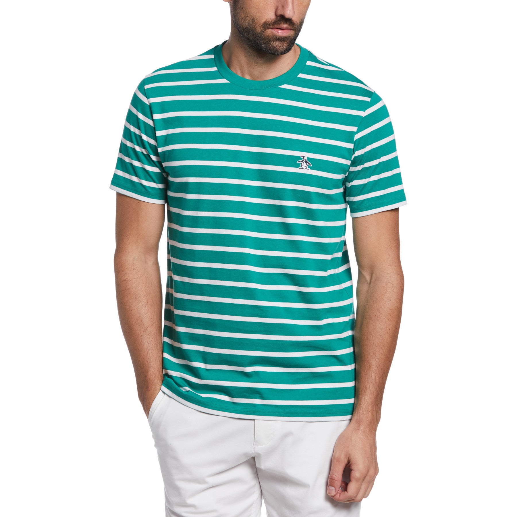 View Sticker Pete Breton Stripe TShirt In Shady Glade information