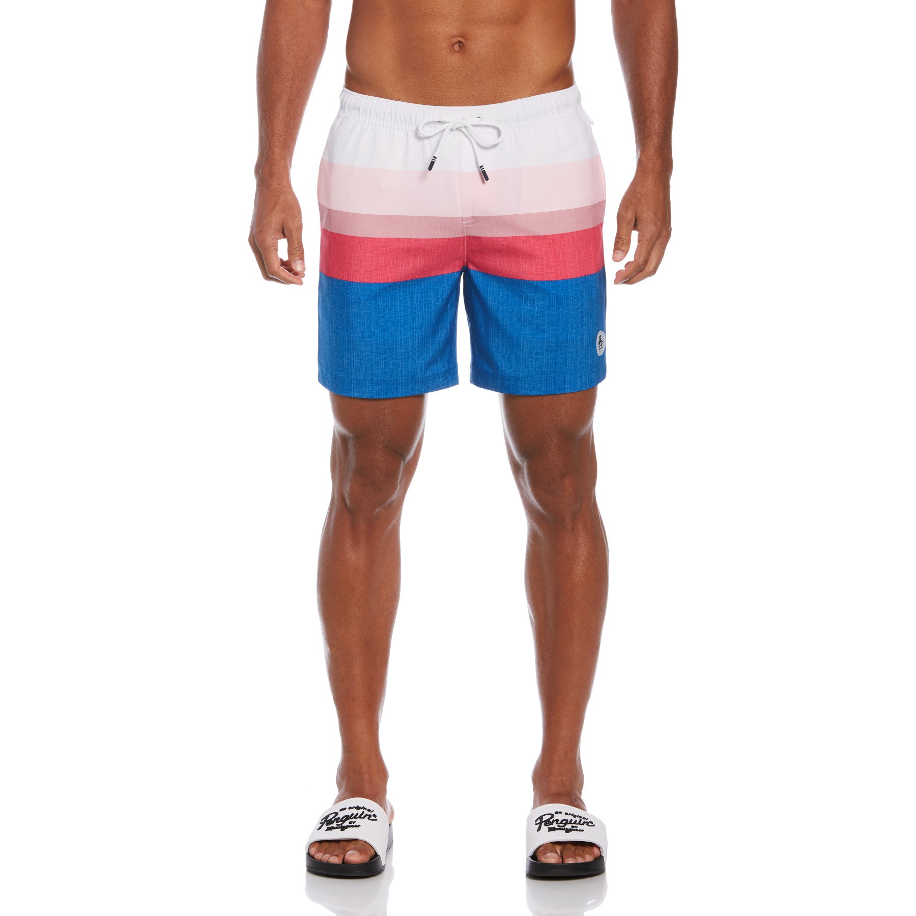 View Colour Block Swim Shorts In Lapis Blue information