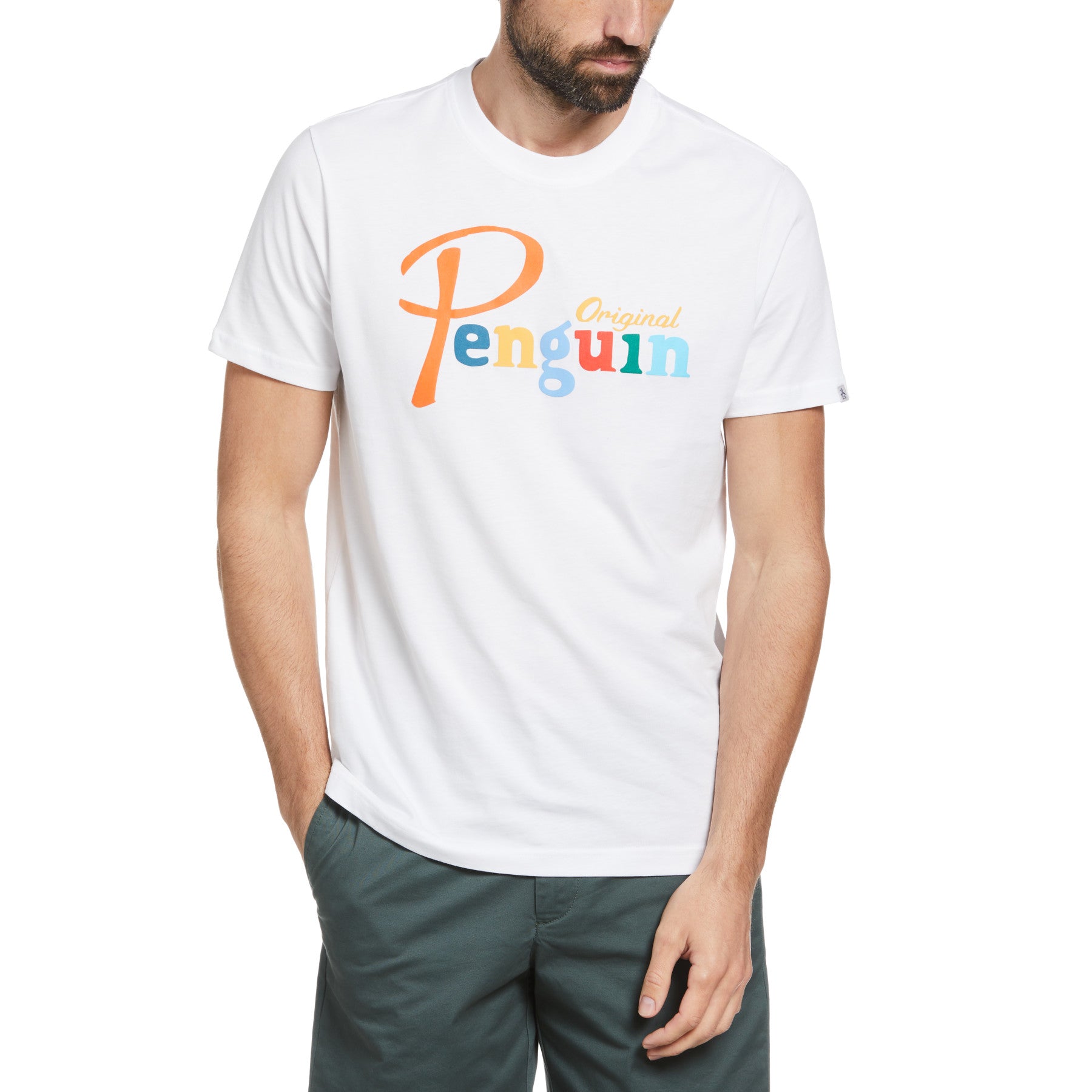 View Multi Colour Penguin Logo TShirt In Bright White information