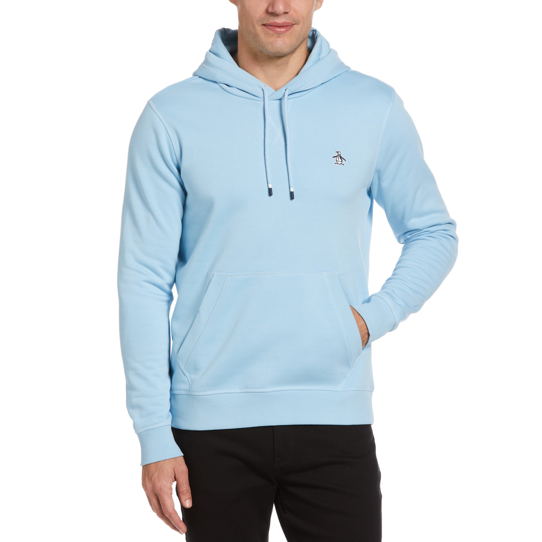 View Sticker Pete Organic Cotton Fleece Hoodie In Cerulean information