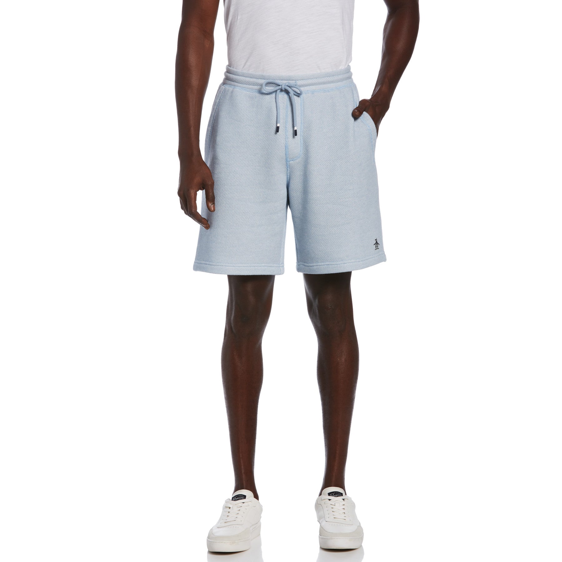 View Jacquard Fleece Shorts In Faded Denim information