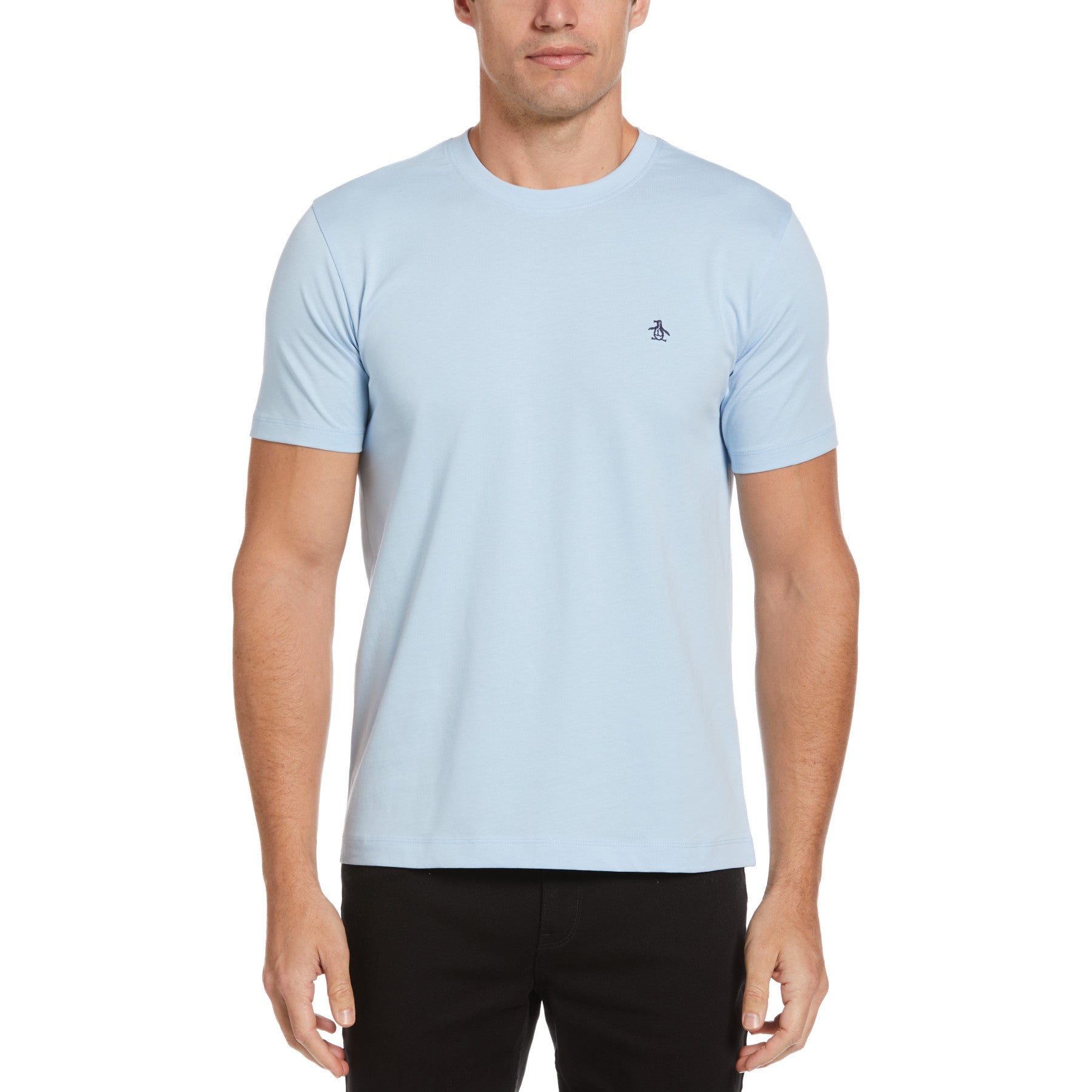 View Pin Point Embroidered Logo TShirt In Cerulean information