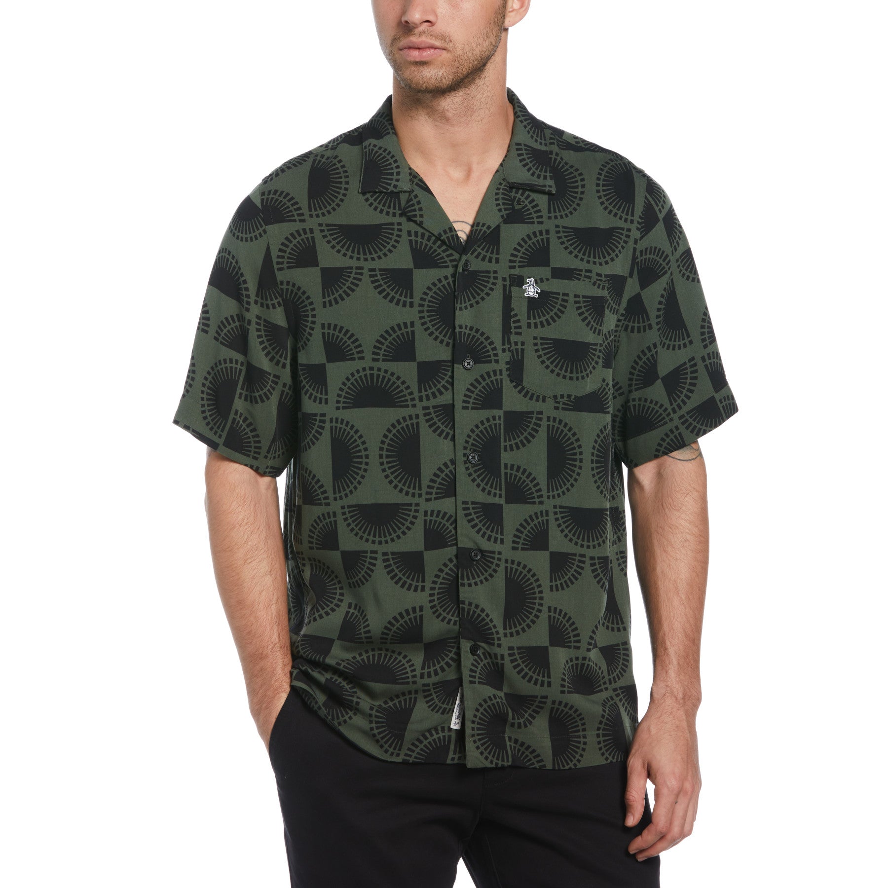 View Ecovero Print Shirt In Deep Forest information