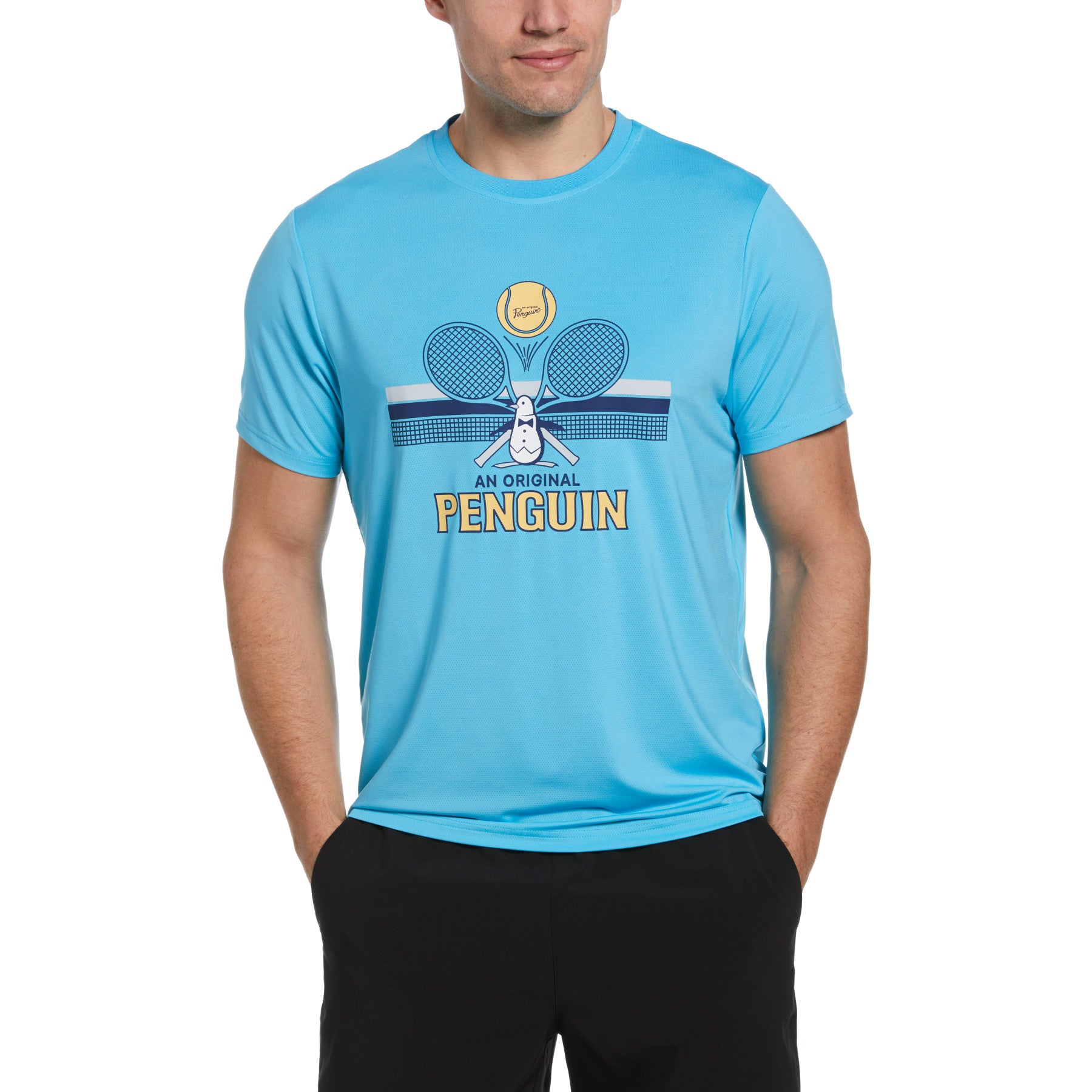 View Performance Novelty Graphic Tennis TShirt In Aquarius information