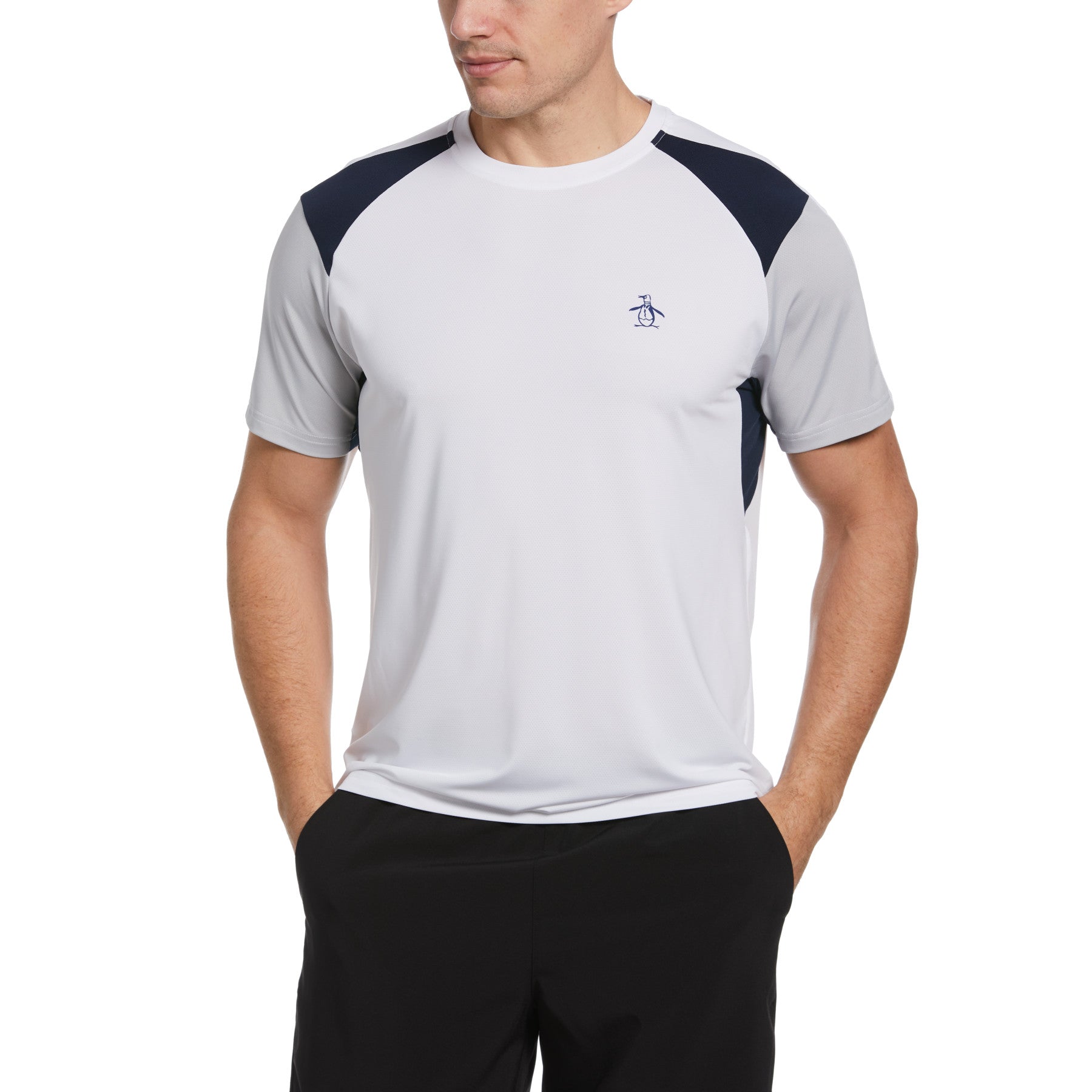 View Performance Color Block Tennis TShirt In Bright White information