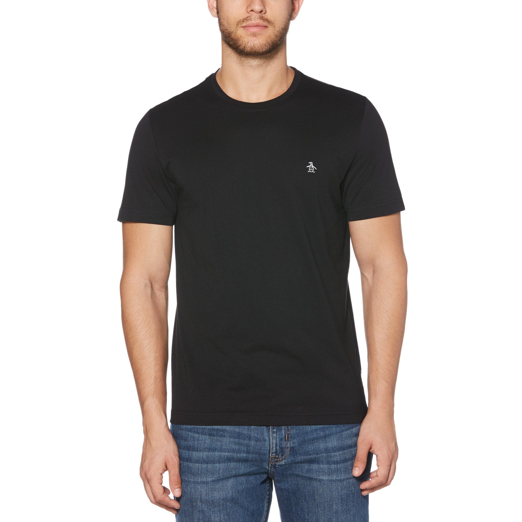 View Pin Point Embroidered Logo Organic Cotton TShirt In True Black information