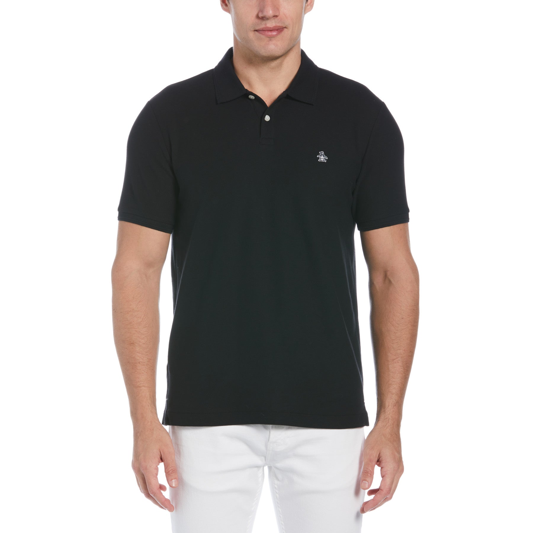 View Original Penguin Daddy Organic Cotton Polo Shirt In True Black Black Mens information