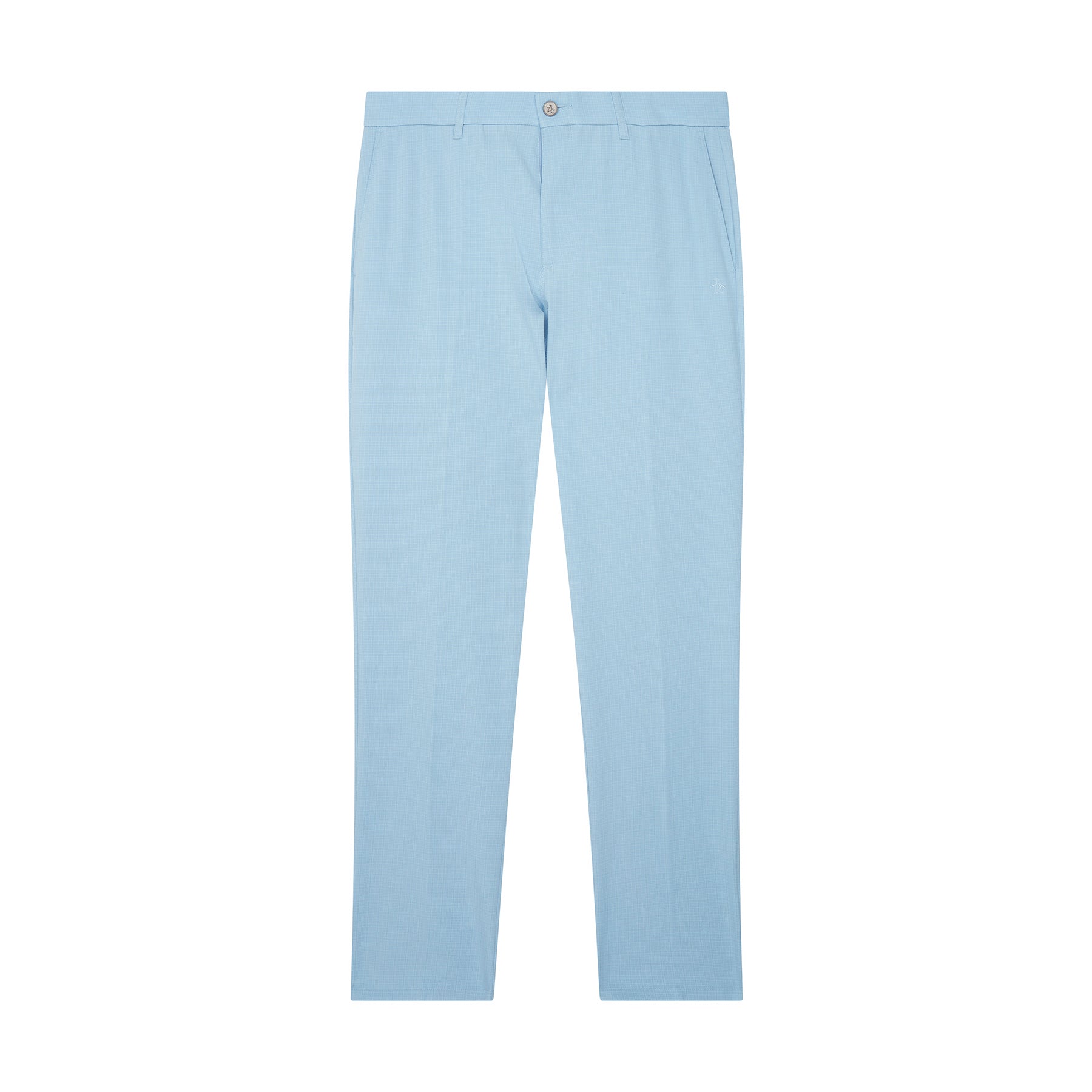 View Original Plaid Golf Trousers In Powder Blue information