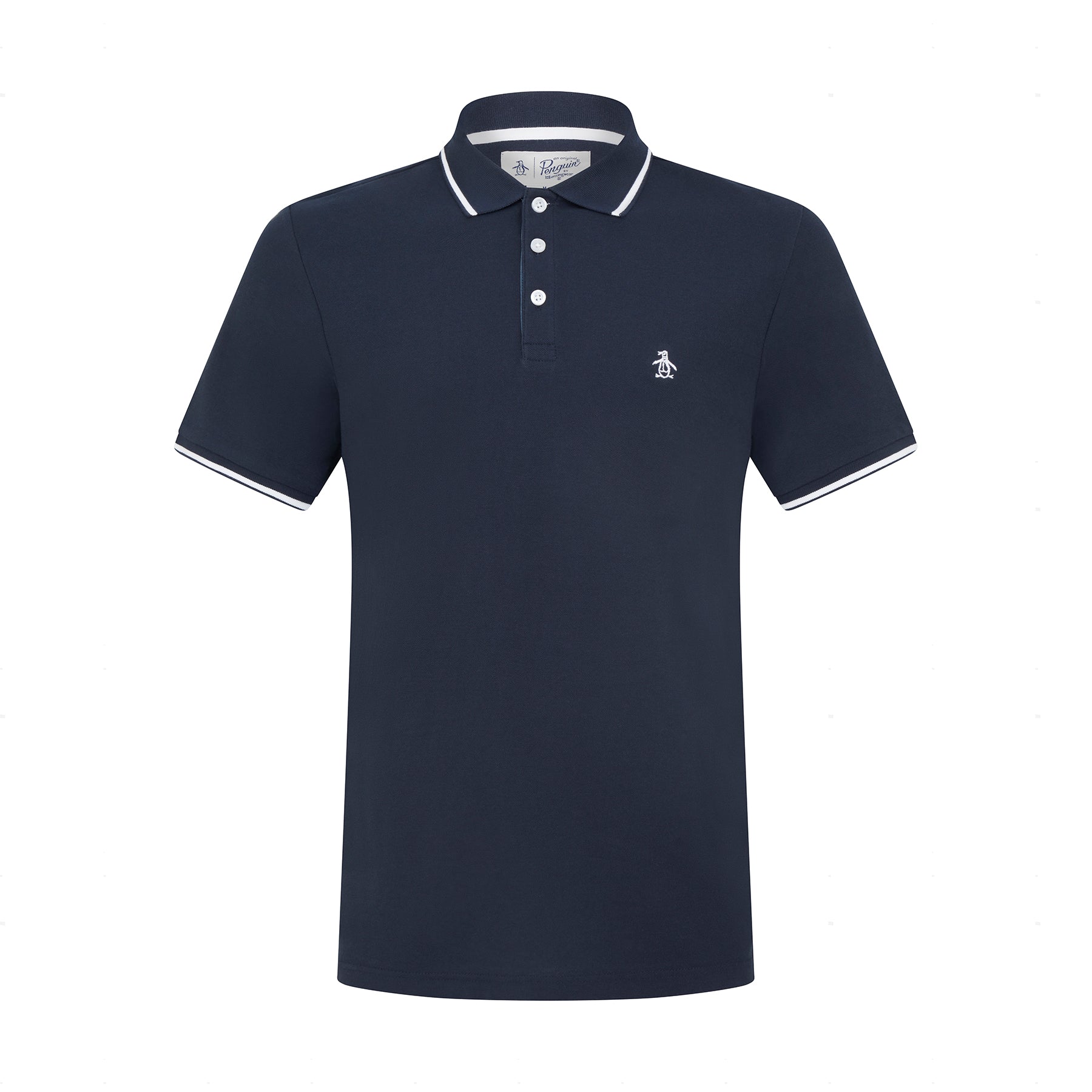 View Original Penguin Organic Cotton Pique Polo Shirt In Dark Sapphire Blue Mens information