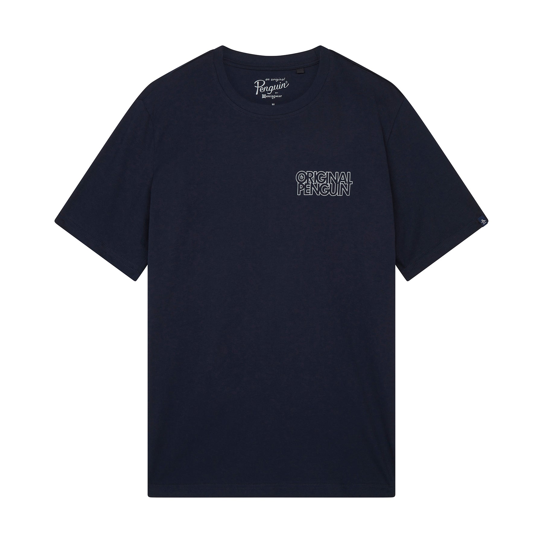 View Original Penguin Logo Type TShirt In Dark Sapphire information