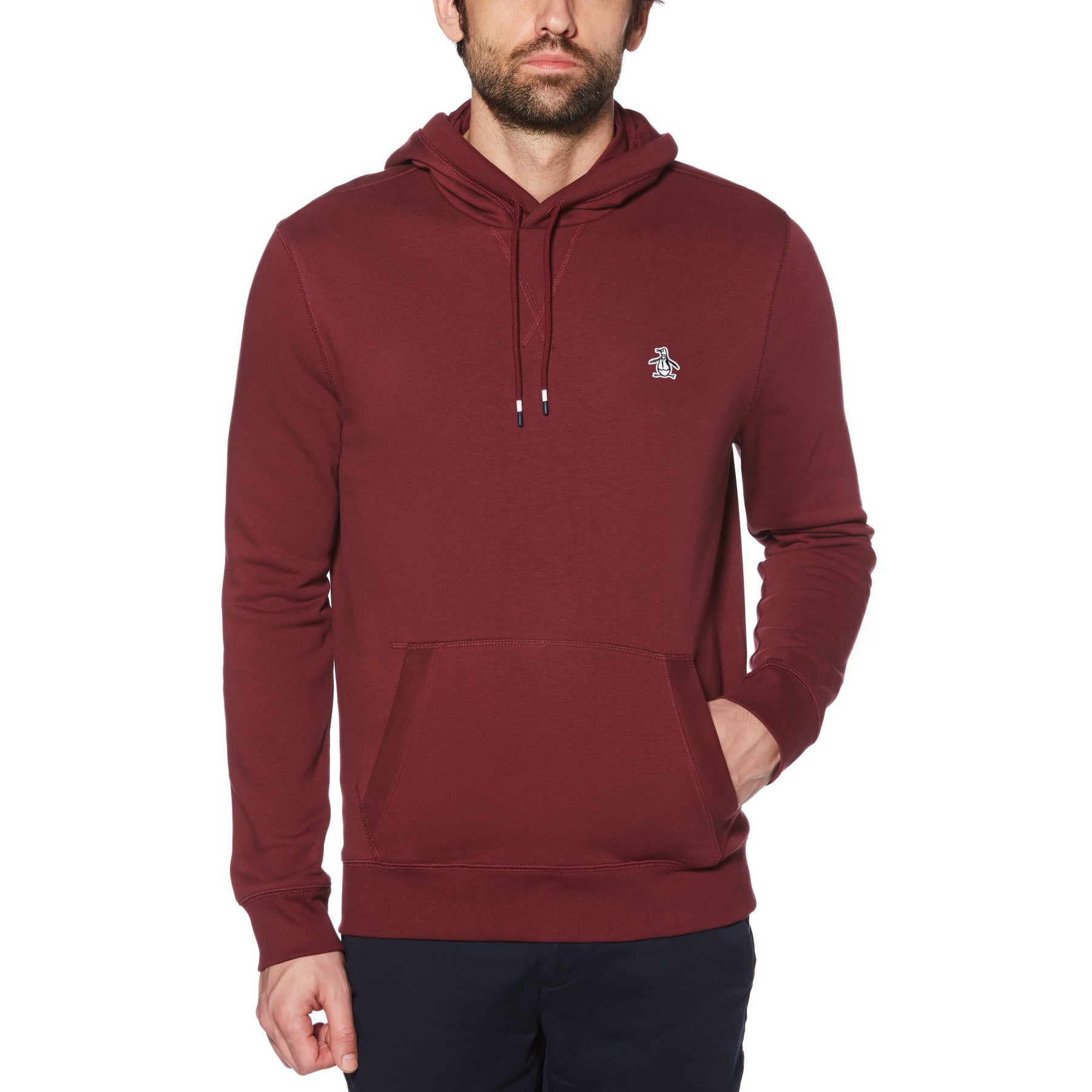 View Sticker Pete Organic Cotton Fleece Pullover Hoodie In Tawny Port information
